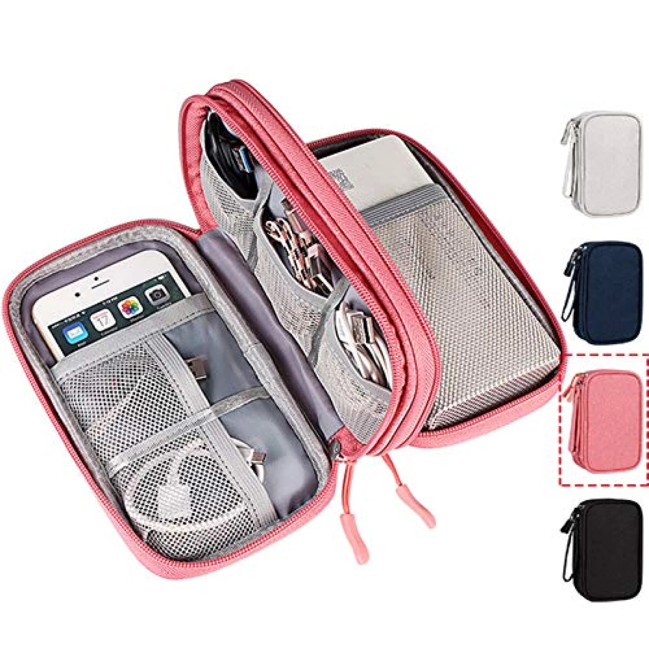 Electronic Organizer Travel USB Cable Accessories Bag/Case,Waterproof for Power Bank,Charging Cords,Chargers,Mouse ,Earphones Flash Drive