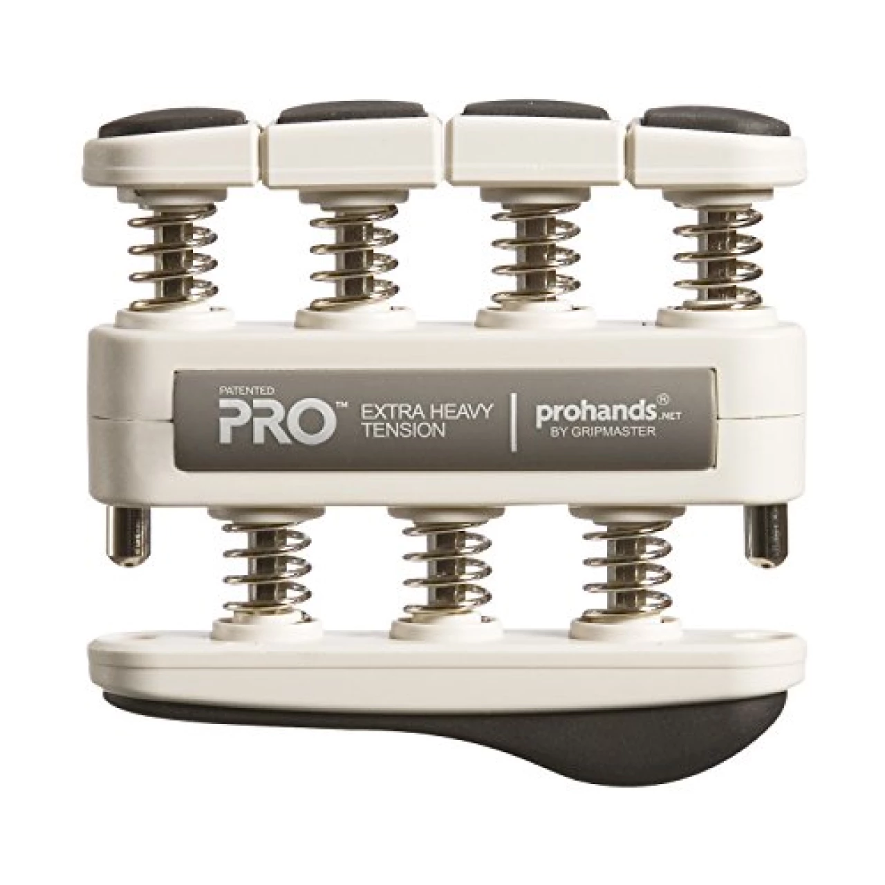 PROHANDS PRO Hand Exerciser, Finger Exerciser (Hand Grip Strengthener), Spring-Loaded, Finger-Piston System, Isolate and Exercise Each Finger, (11 lb Extra-Heavy Tension, Gray-Pro)