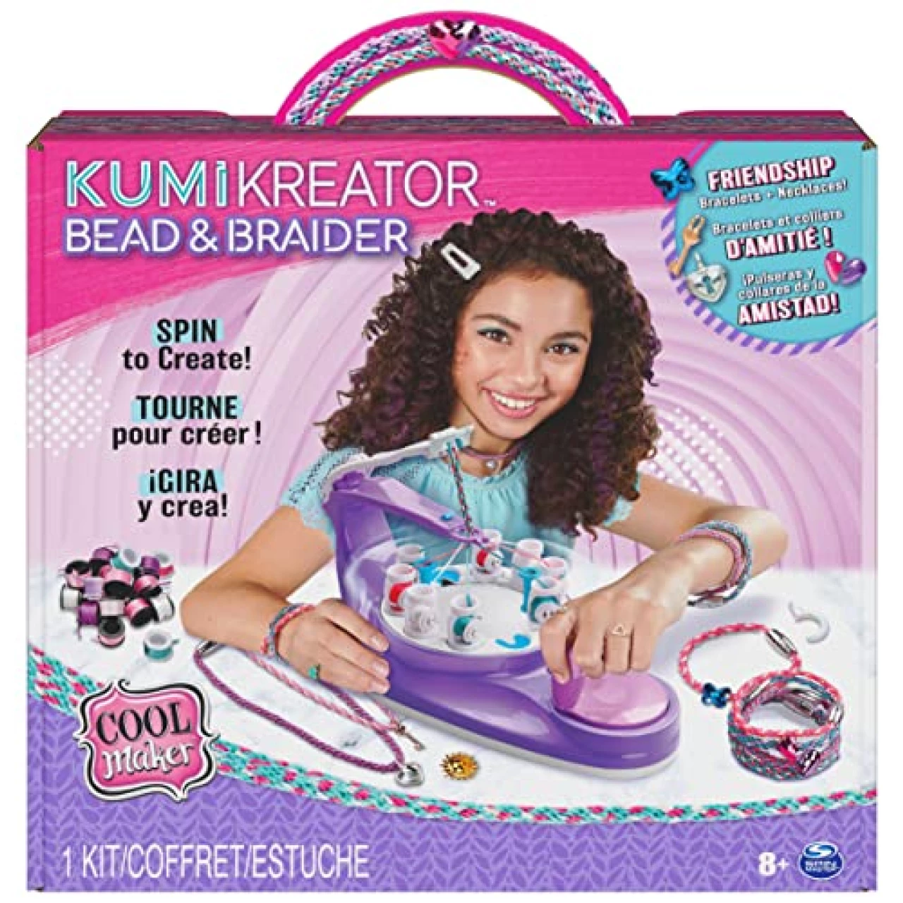 Cool Maker, KumiKreator Bead &amp; Braider Friendship Necklace and Bracelet Making Kit