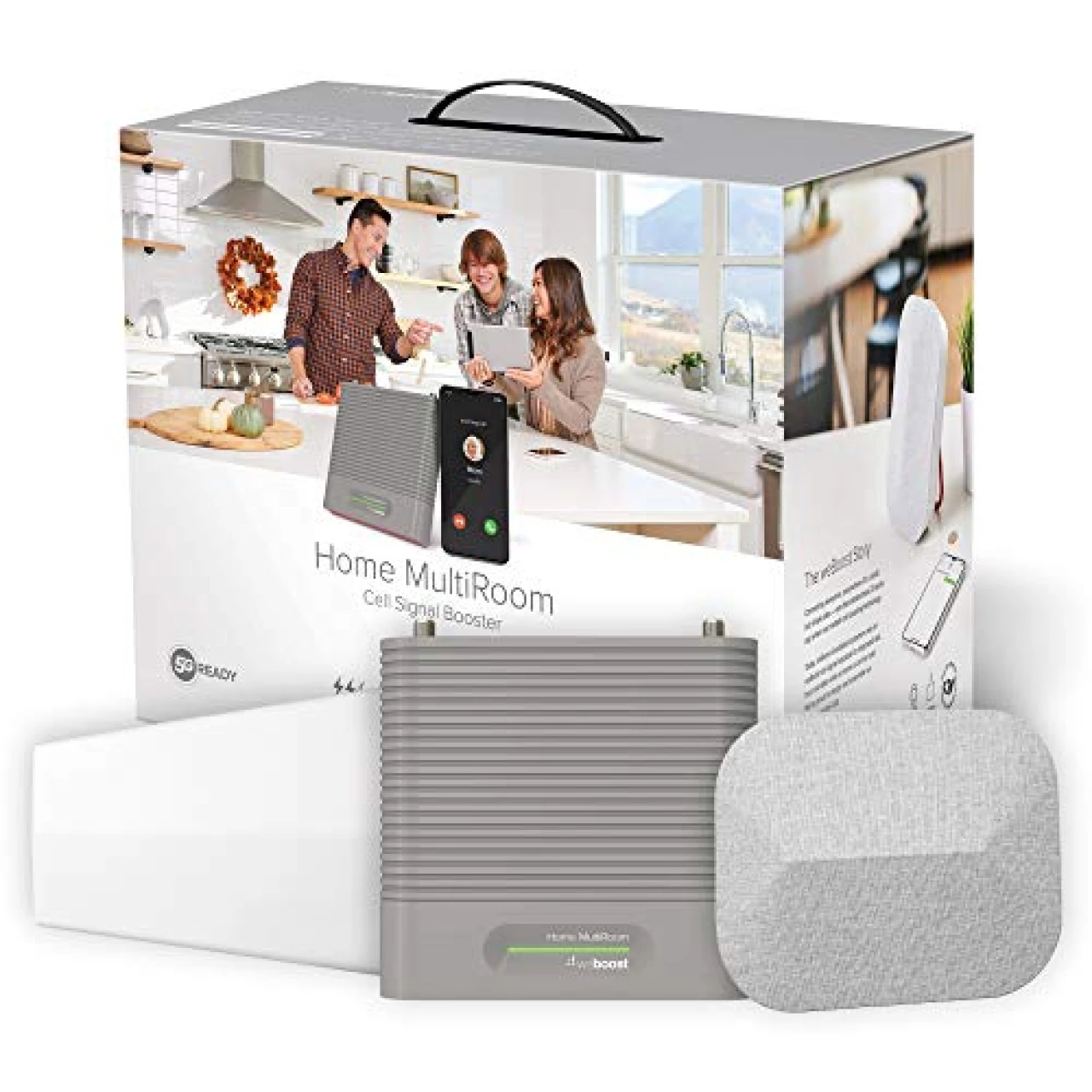 weBoost Home MultiRoom - Cell Phone Signal Booster | Boosts 4G LTE &amp; 5G up to 5,000 sq ft for all U.S. Carriers - Verizon, AT&amp;T, T-Mobile &amp; more | Made in the U.S. | FCC Approved (model 470144)