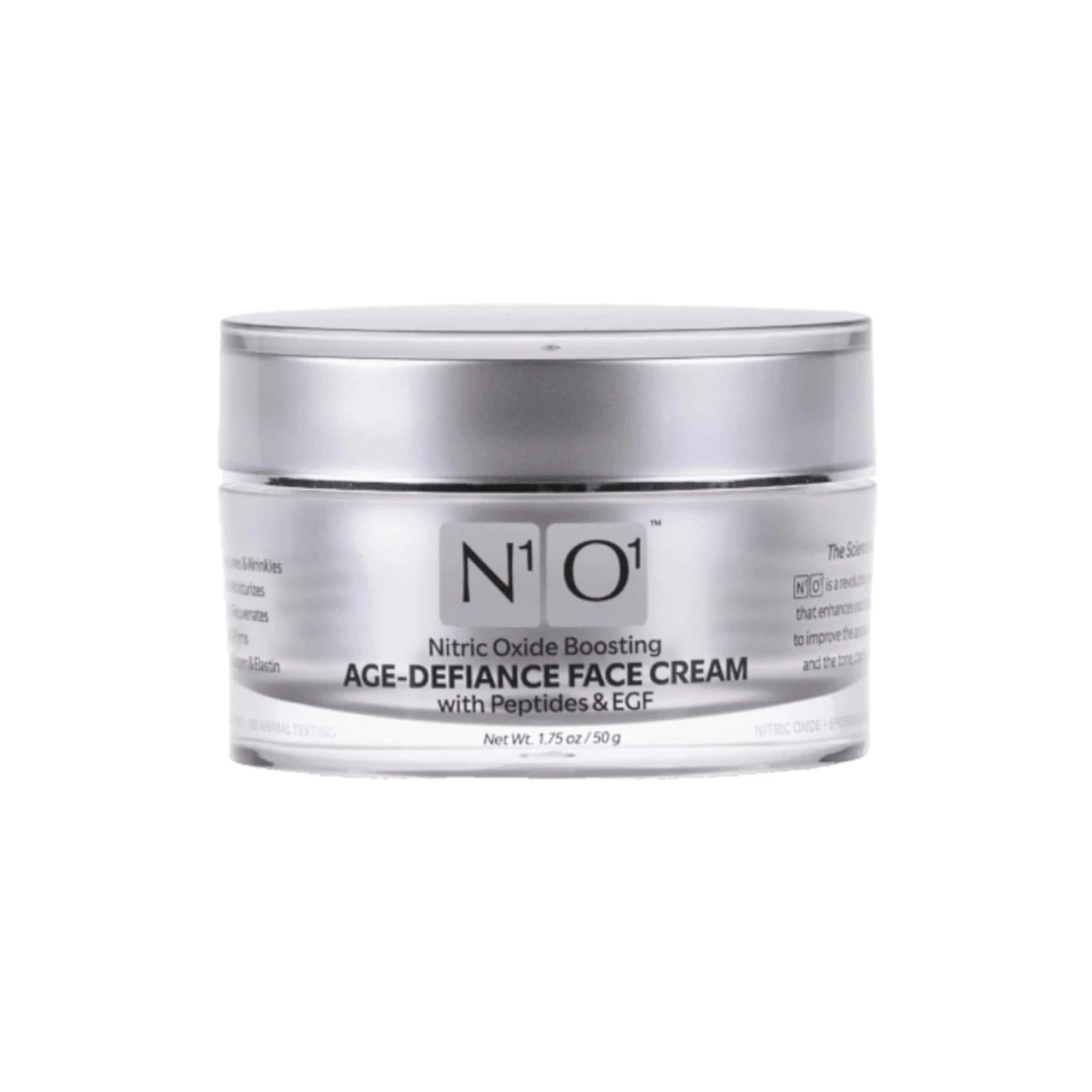 N1O1 Nitric Oxide Anti Aging Face Cream/ Complex Peptides, Epidermal Growth Factor, Collagen &amp; Elastin Boosting, Pore Minimizer, Hydrating Face Cream/ Reduces Wrinkles, Fine Lines &amp; Helps Dark Spots / 1.75 oz, 50 g