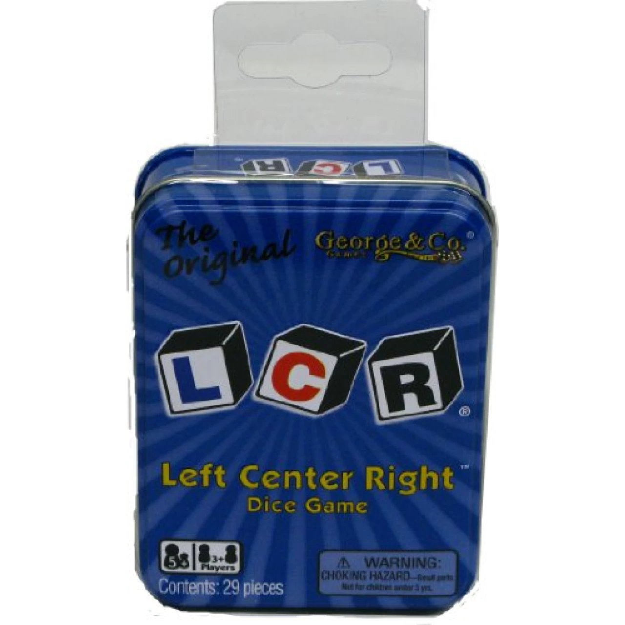 LCR® Left Center Right™ Dice Game - Blue Tin