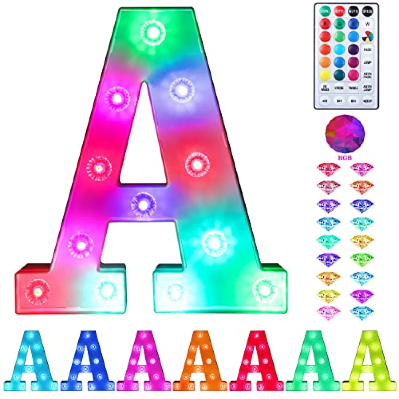 Colorful Light up Letters Led Marquee Letter Lights with Remote