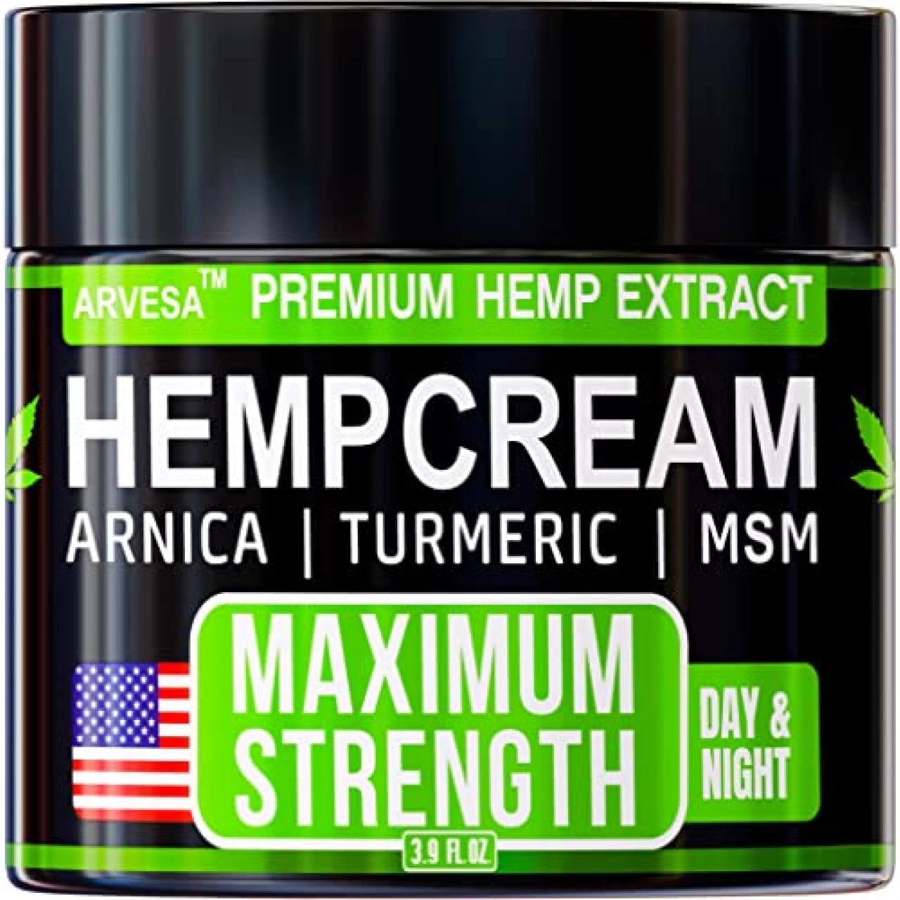 Hemp Cream - Maximum Strength - Relieve Muscle, Joint, Back, Knee - Natural Hemp Oil Extract Gel Rub with MSM - Glucosamine - Arnica - Turmeric - Maximum Strength - Made in USA