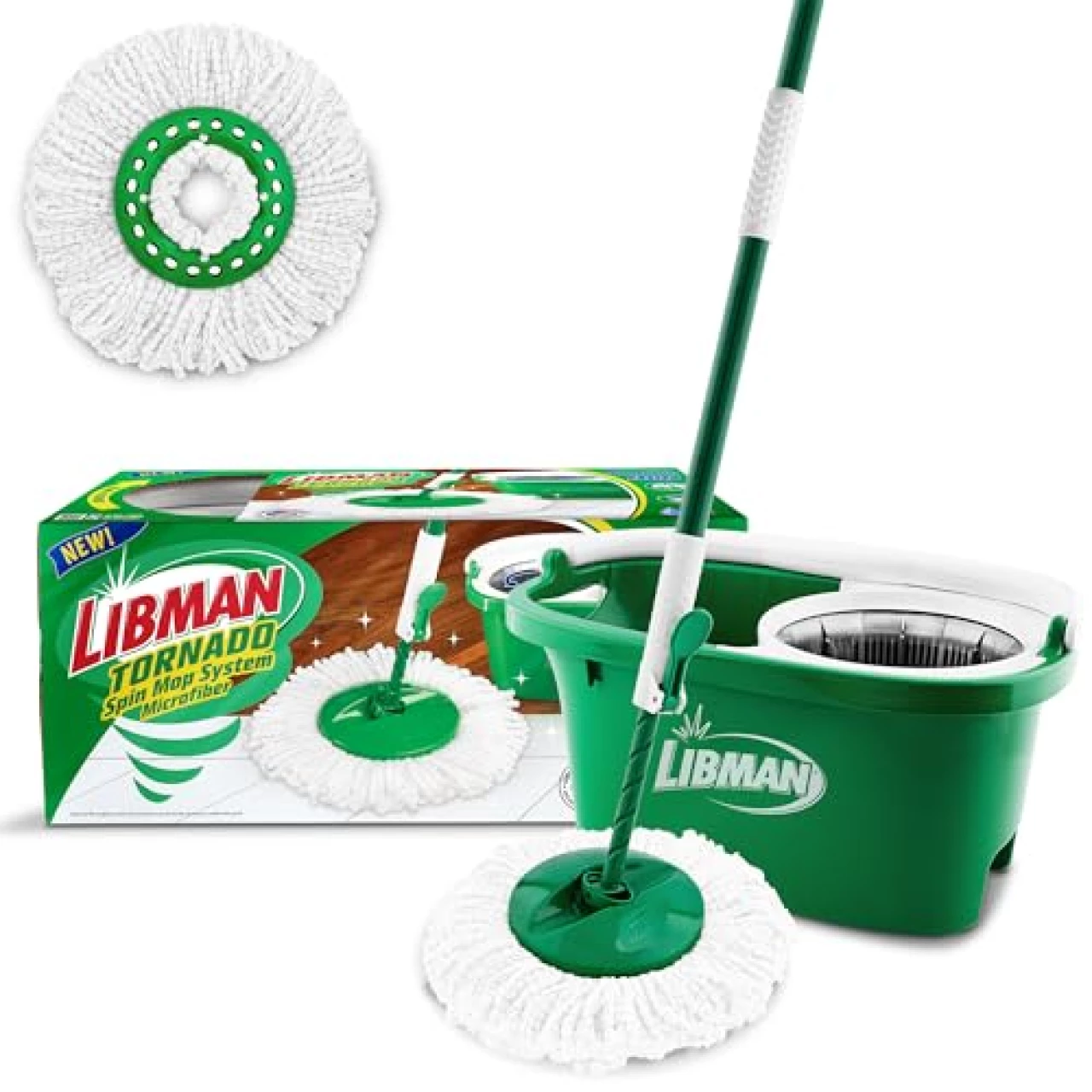 Libman Tornado Spin Mop System - Mop and Bucket with Wringer Set