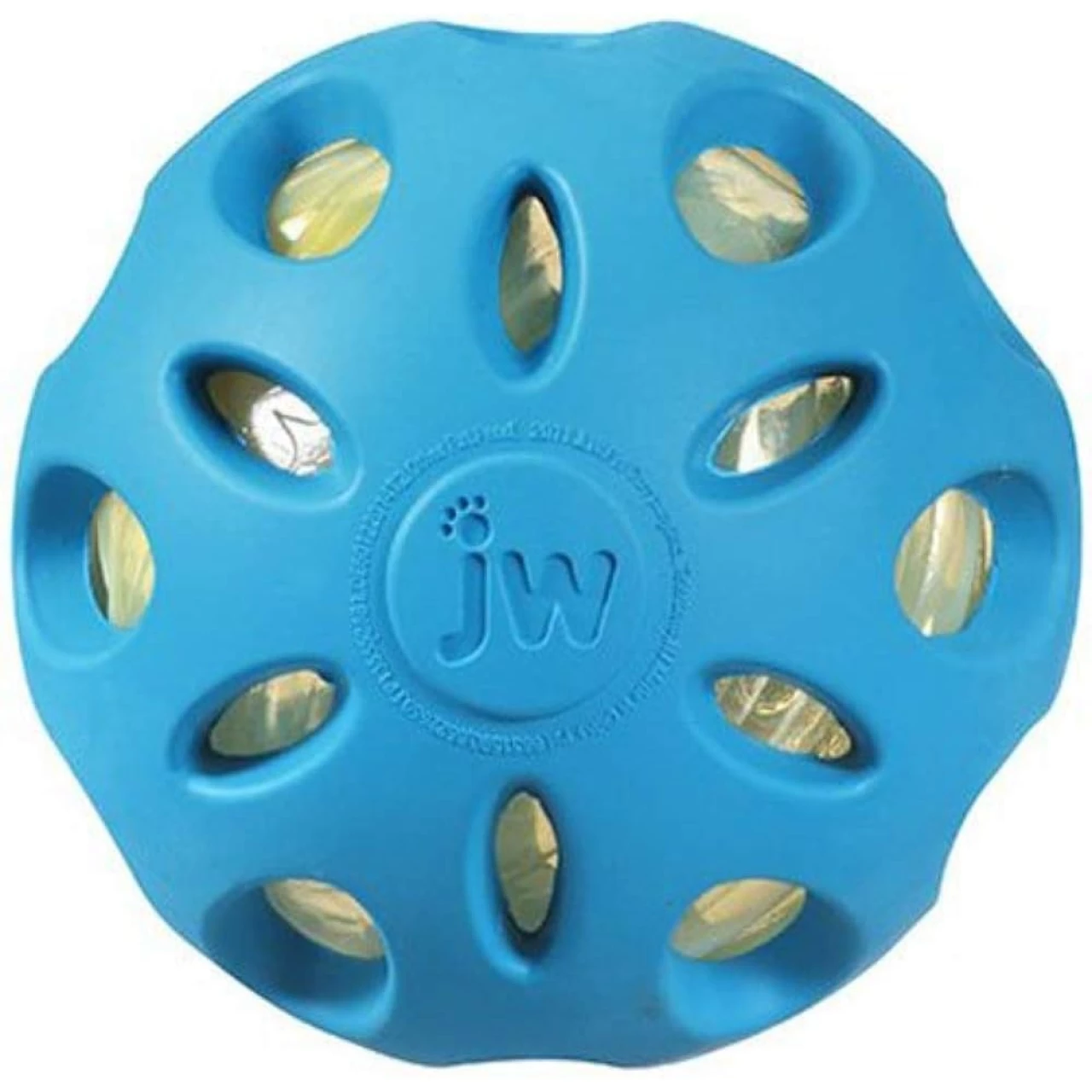 JW Pet Crackle Heads Crackle Ball Crunchy Noise Chew Fetch Toy for Dogs, Assorted Colors, Large 4&rsquo; Diameter