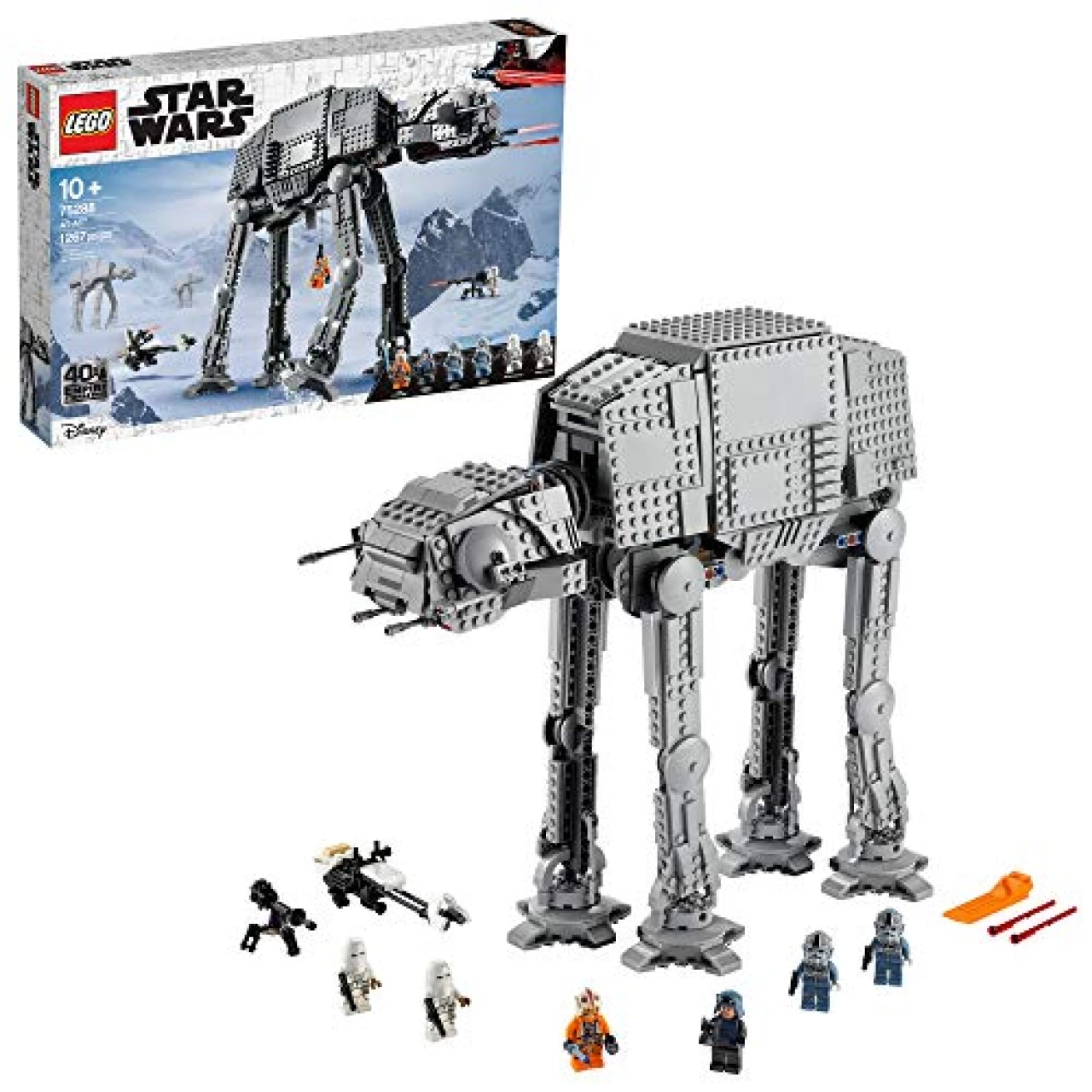 LEGO Star Wars at-at Walker 75288 Building Toy, 40th Anniversary Collectible Figure Set, Room Décor, Gift Idea for Kids, Boys &amp; Girls with 6 Minifigures