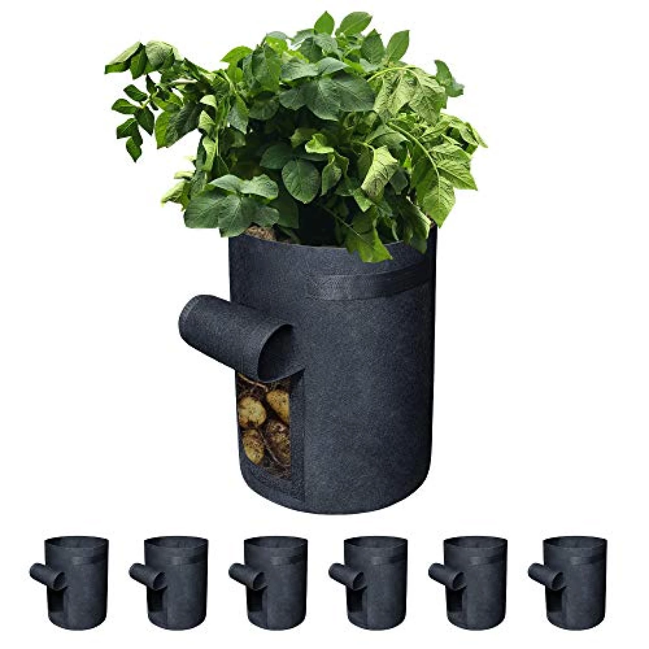 Gardzen 6 Pack BPA-Free 10 Gallon Vegetable Grow Bags