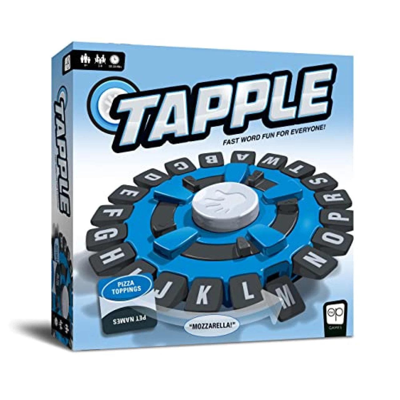 USAOPOLY TAPPLE® Word Game | Fast-Paced Family Board Game | Choose a Category &amp; Race Against The Timer to be The Last Player | Learning Game Great for All Ages