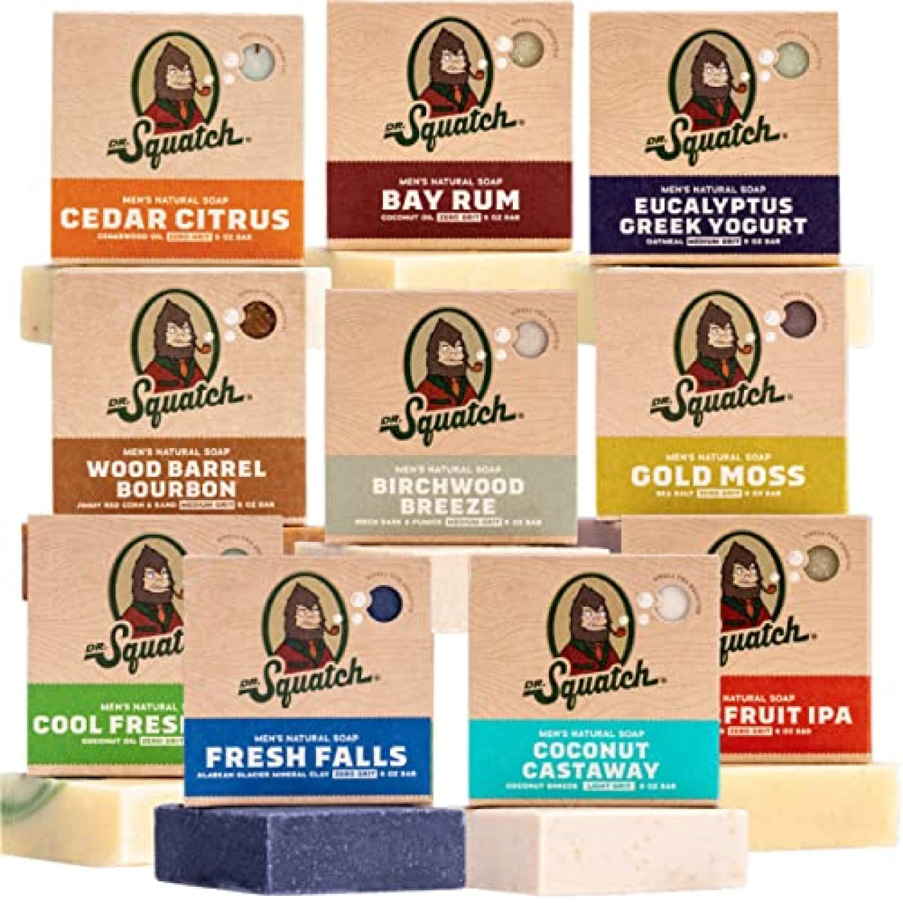 Dr. Squatch Men&rsquo;s Bar Soap Gift Set (10 Bars)