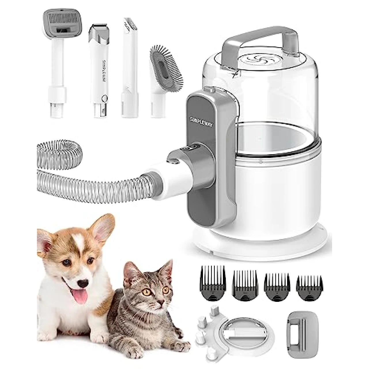 Simple Way Pet Grooming Vacuum, 6 in 1 Dog Grooming Kit