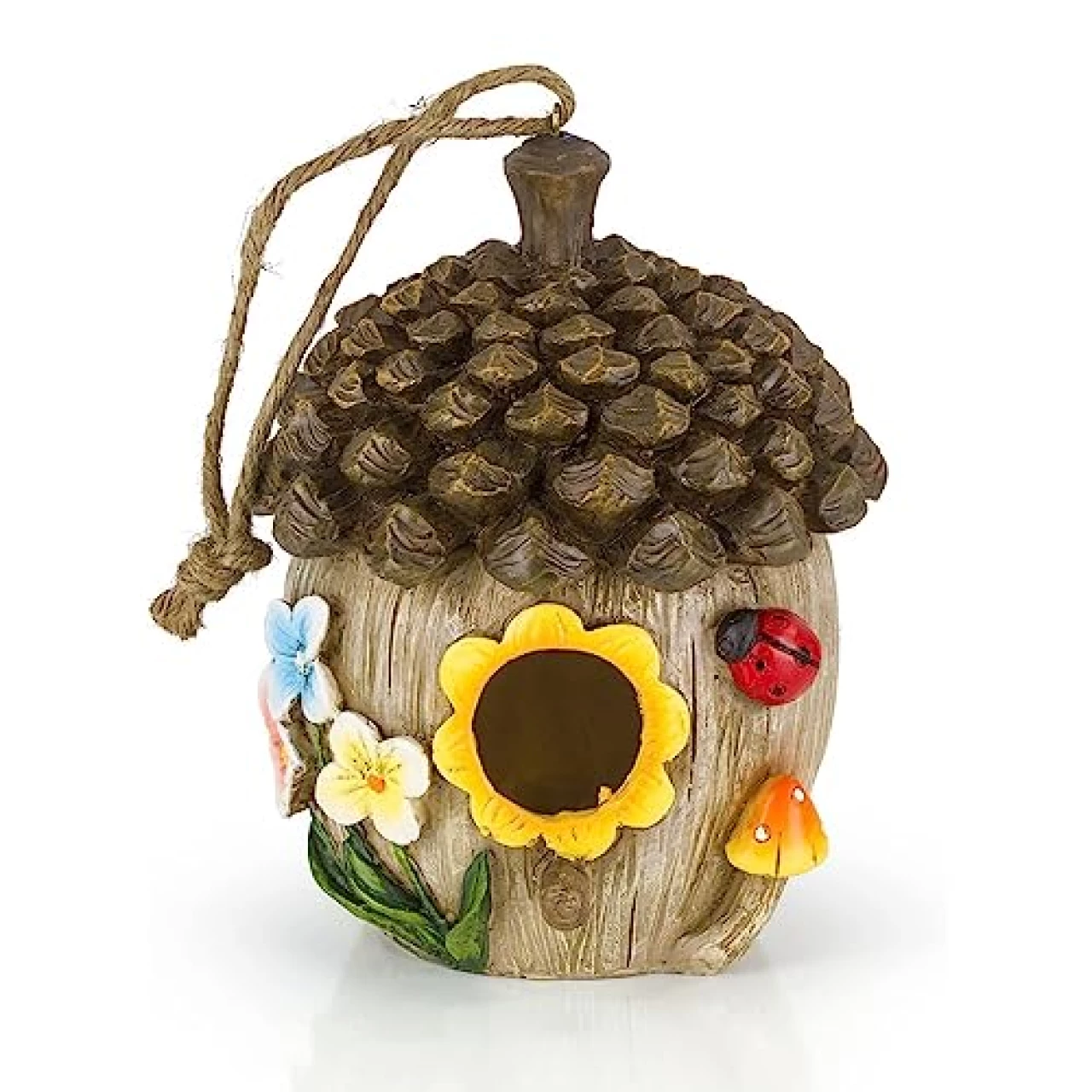 Dawhud Direct Hanging Bird Houses for Outside, Hand-Painted Bird Houses for Outdoors Decorative Birdhouses