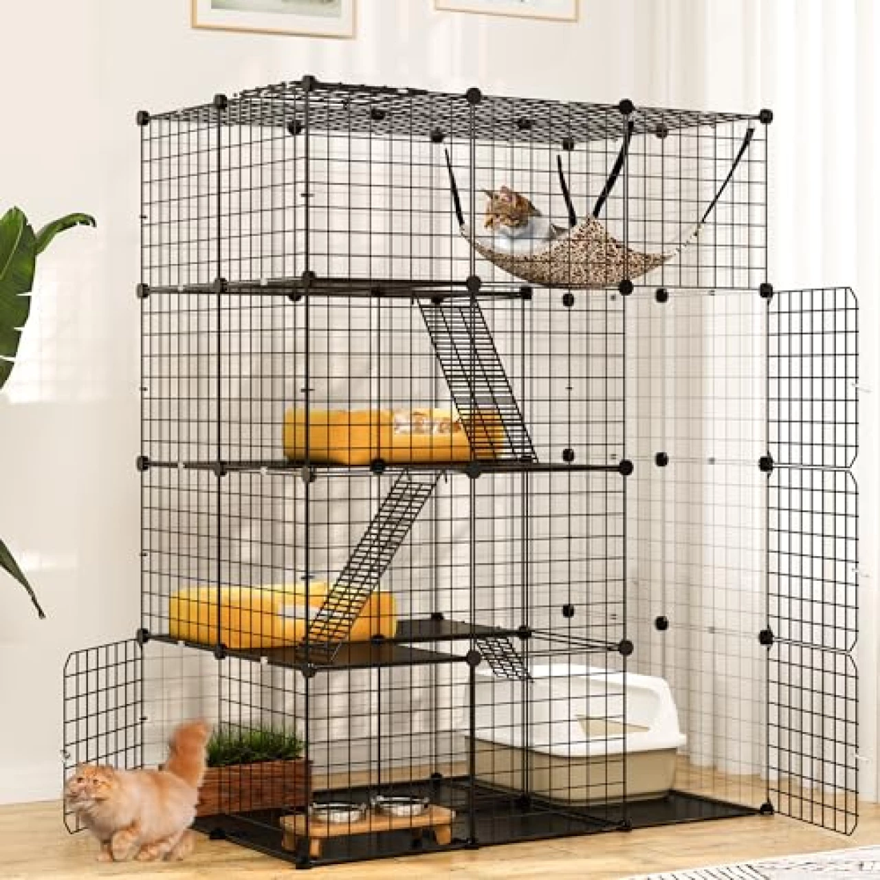 YITAHOME 4-Tier Indoor Cat Enclosure with Hammock