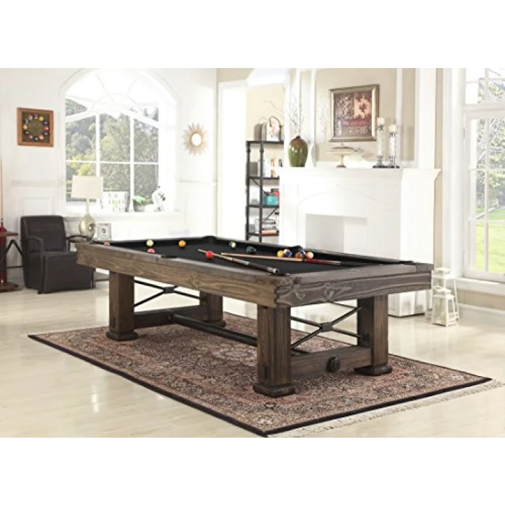 Click to view Playcraft Rio Grande 8’ Slate Pool Table with Hardwood and 3-Piece Slate System
