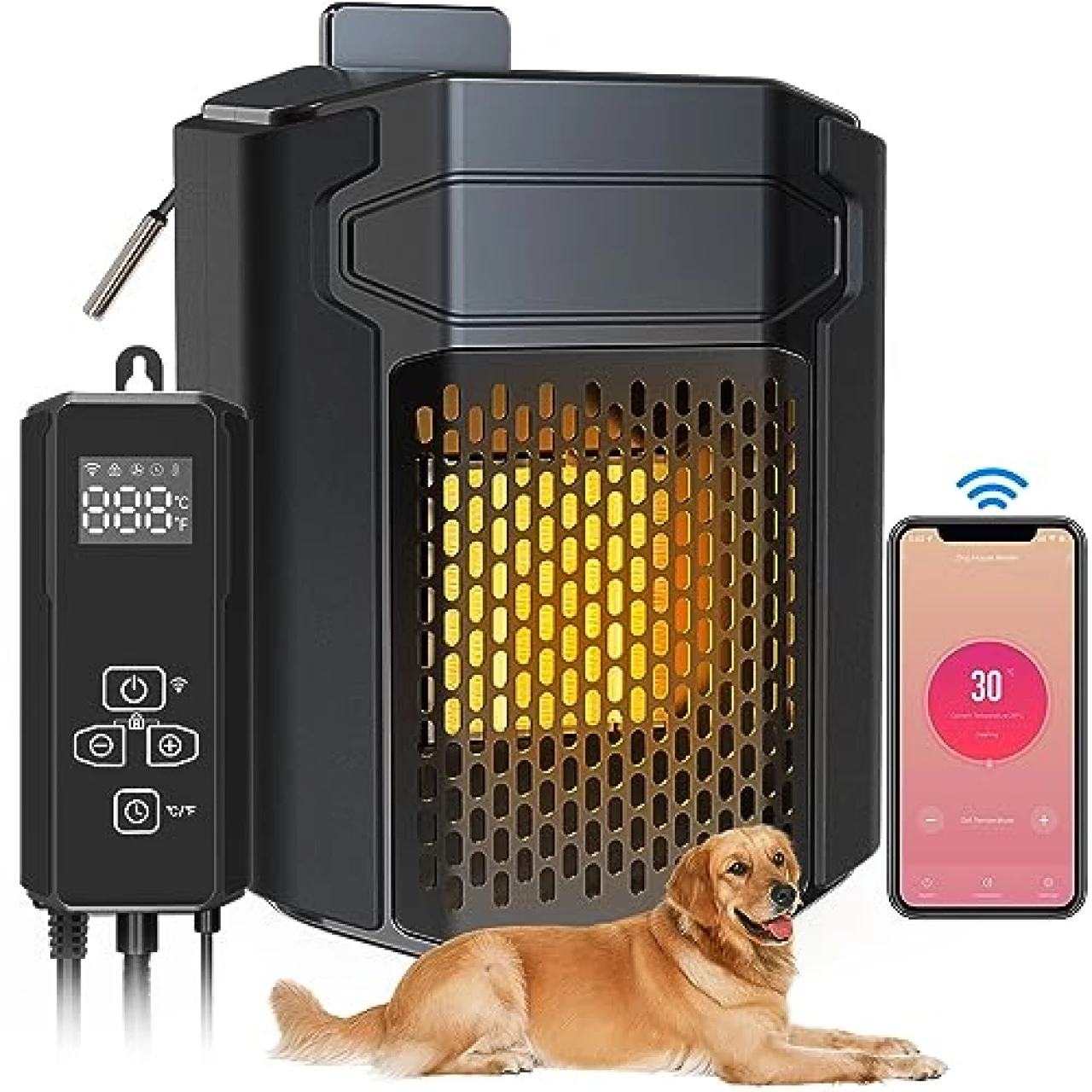500Watt Dog House Heater With Thermostat WIFI Control