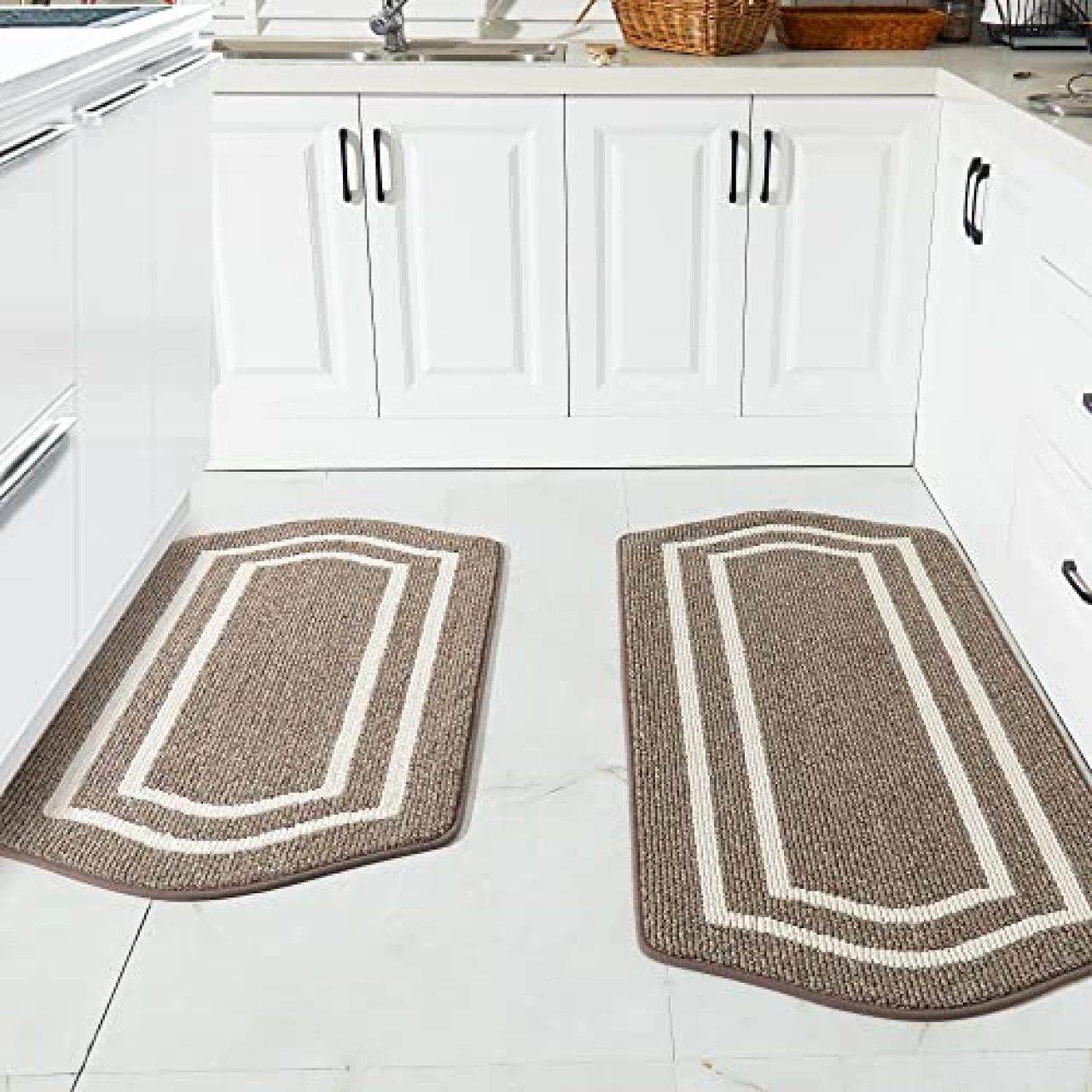 COSY HOMEER Long Kitchen Floor Mats for in Front of Sink Super Absorbent Kitchen Rugs and Mats