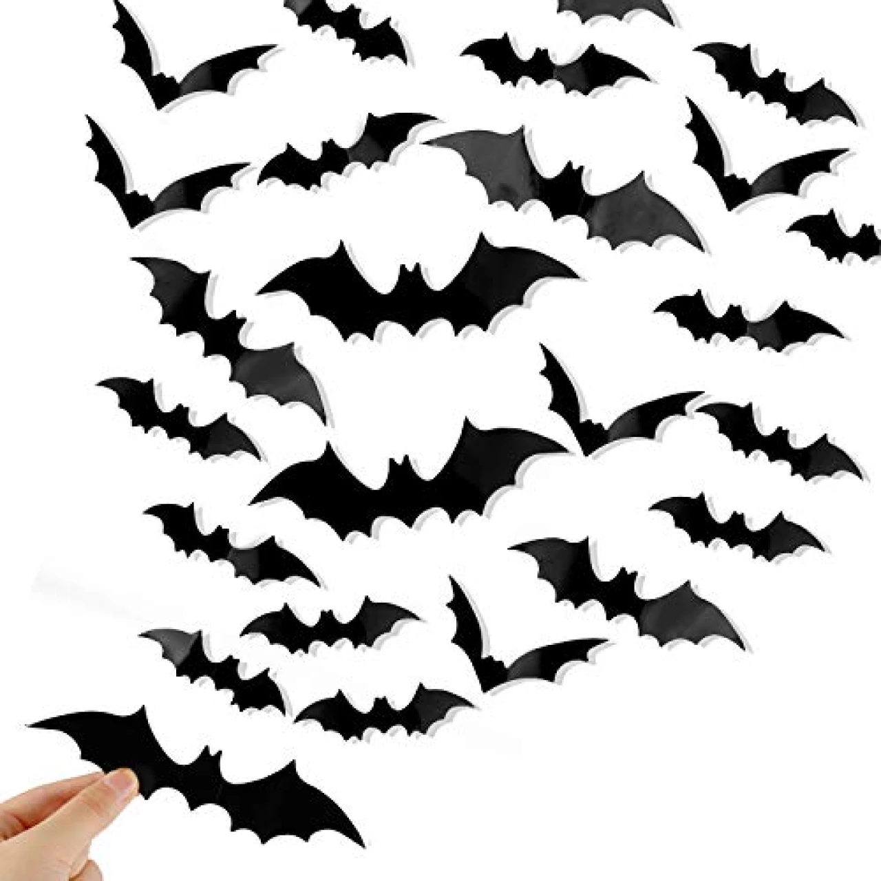 DIYASY Bats Wall Decor,120 Pcs 3D Bat Halloween Decoration Stickers