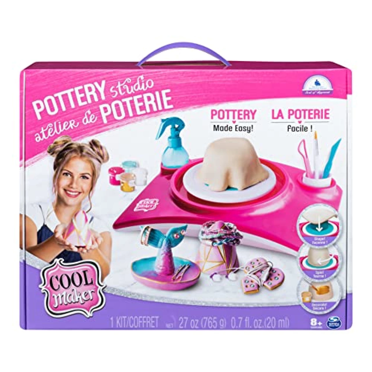 Cool Maker - Pottery Studio, Clay Pottery Wheel Craft Kit for Kids Age 6 and Up