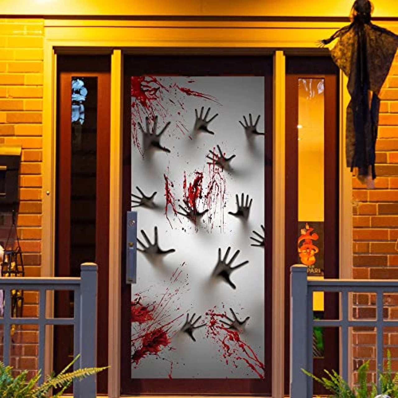 JOYIN 3 PCS Halloween Haunted House Decoration Window Door Cover Zombie Hands