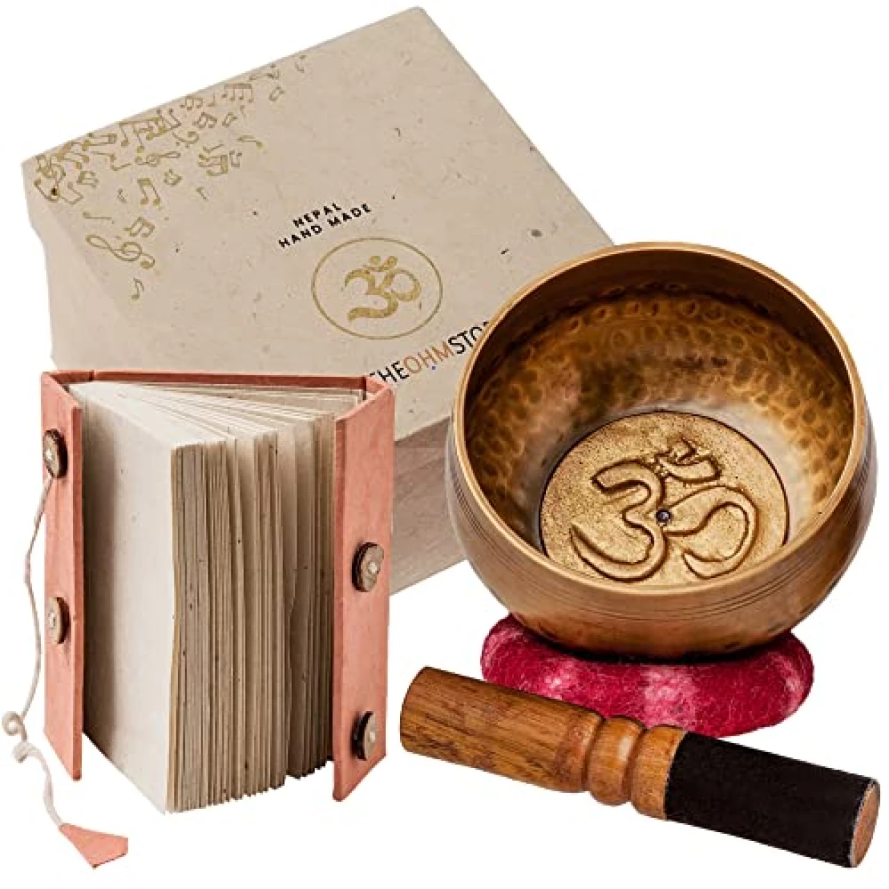 Ohm Store Singing Bowl and Lokta Journal Set