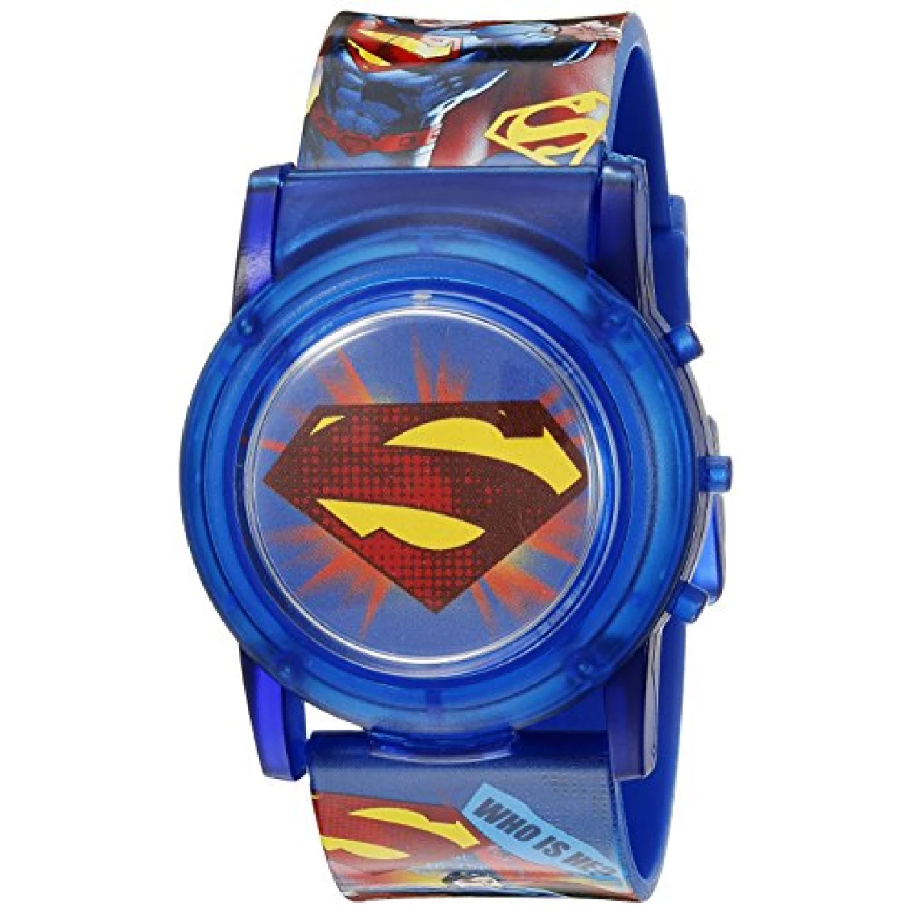 Accutime DC Comics Superman Kids&rsquo; Digital Display Analog Quartz Blue Watch [SUP6000SR]