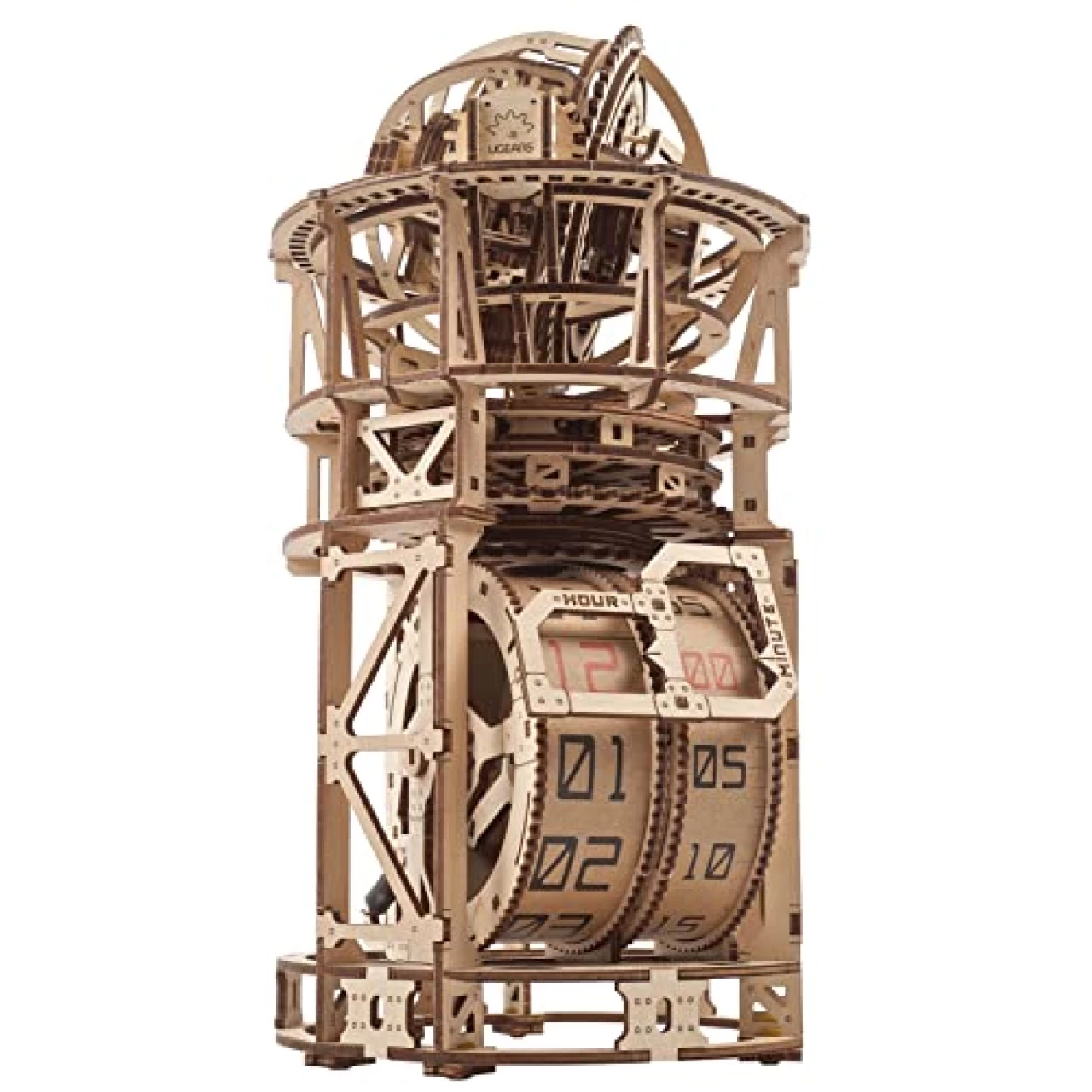 UGEARS Tourbillon Table Clock Kit - Sky Watcher 3D Wooden Puzzles Mechanical Clock Kit