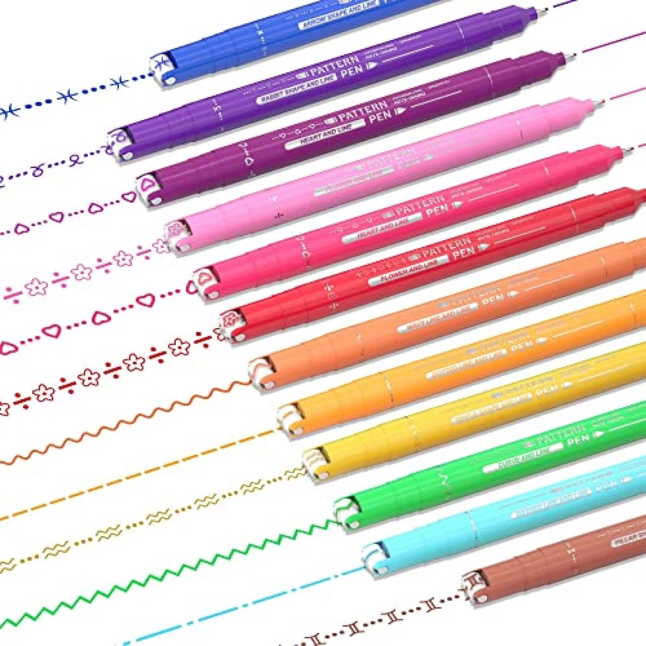 AOROKI 12 Colored Curve Highlighter Pen Set