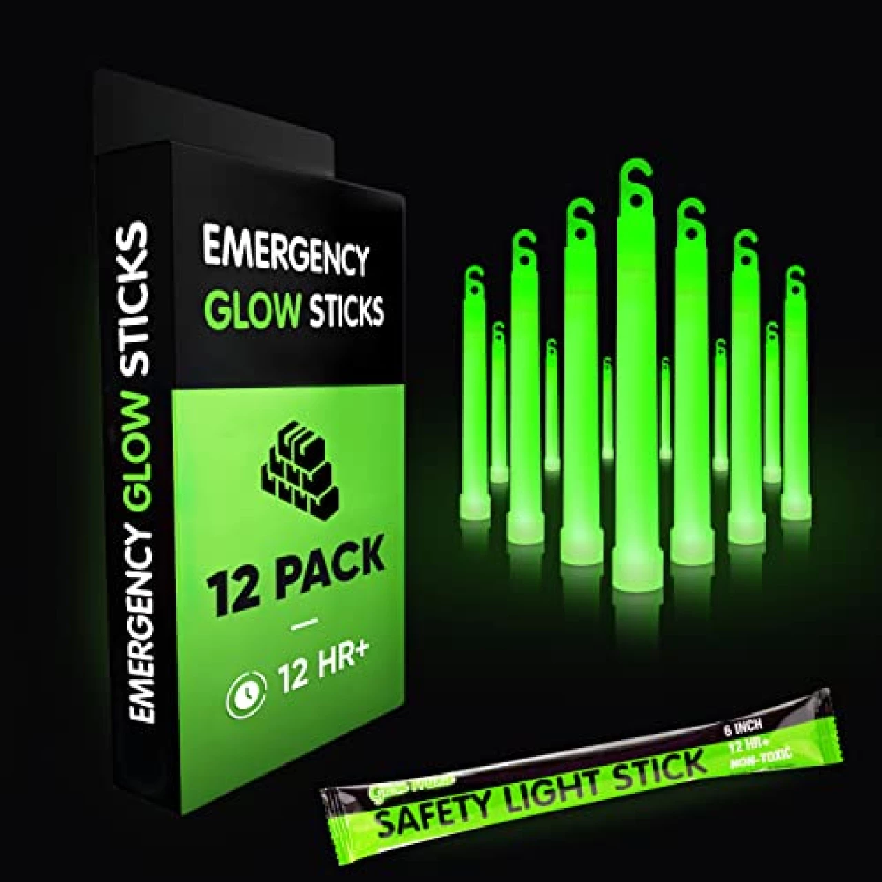 12 Ultra Bright Emergency Glow Sticks