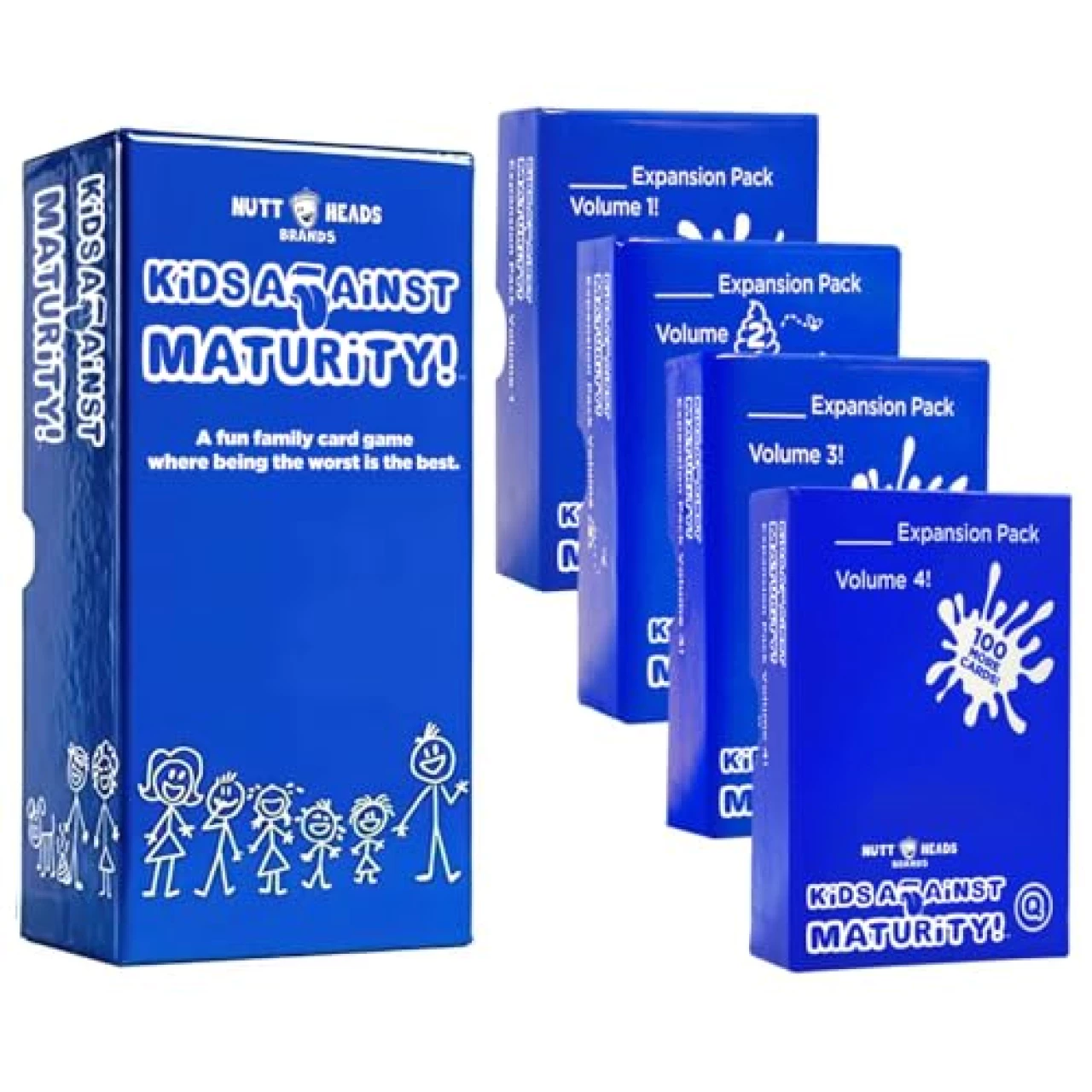 Kids Against Maturity: Card Game for Kids and Families, Super Fun Hilarious for Family Party Game Night, Combo Pack with Expansion #1#2#3 and #4