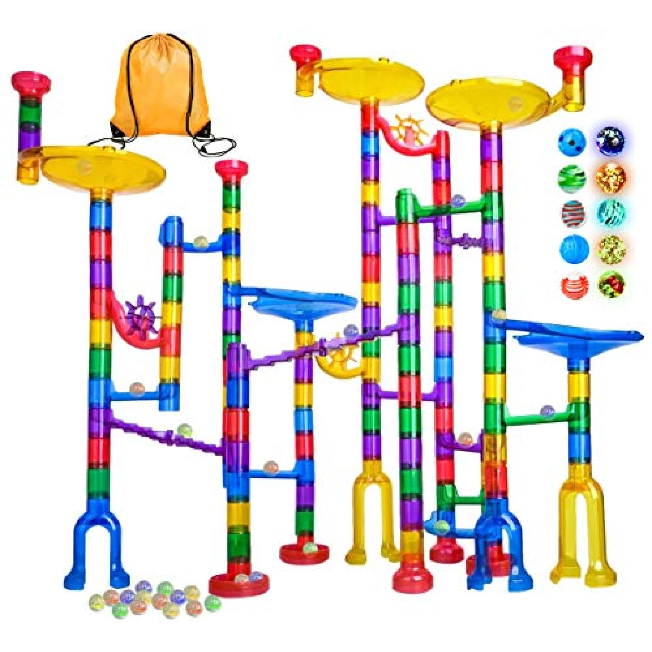 Meland Marble Run - 132Pcs Marble Maze Game Building Toy for Kid, Marble Track Race Set&amp;STEM Learning Toy Gift&hellip;
