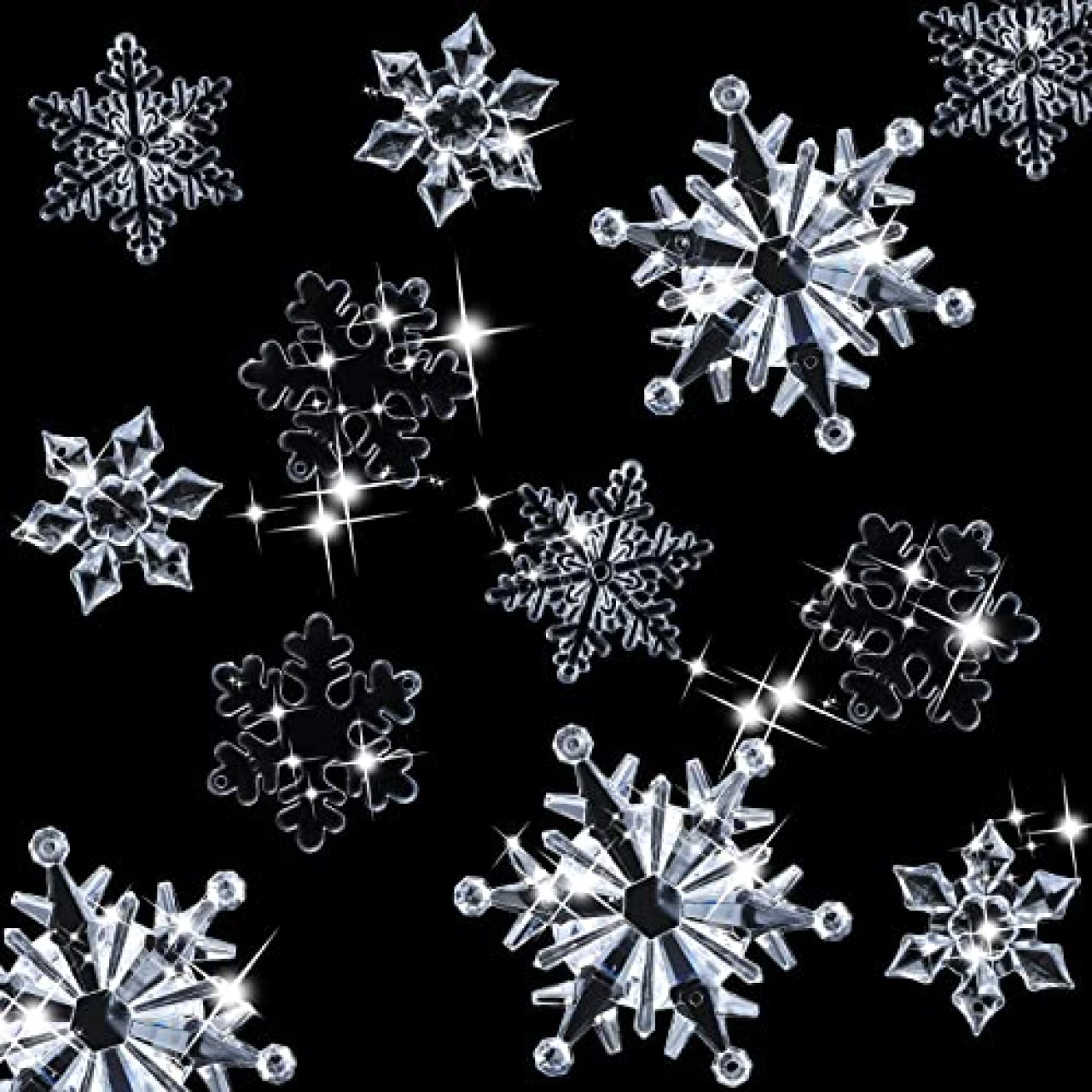 40 Pieces Christmas Snowflake Ornaments Christmas Tree Decorations