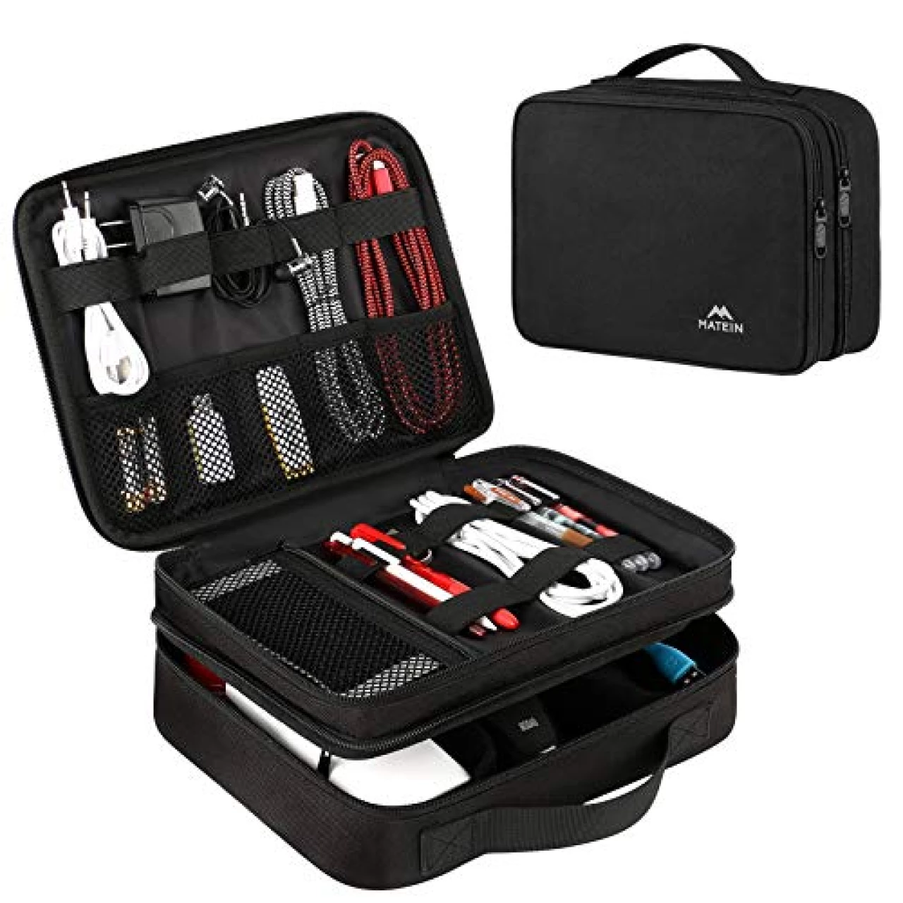 MATEIN Electronics Organizer Travel Case, Water Resistant Cable Organizer Bag