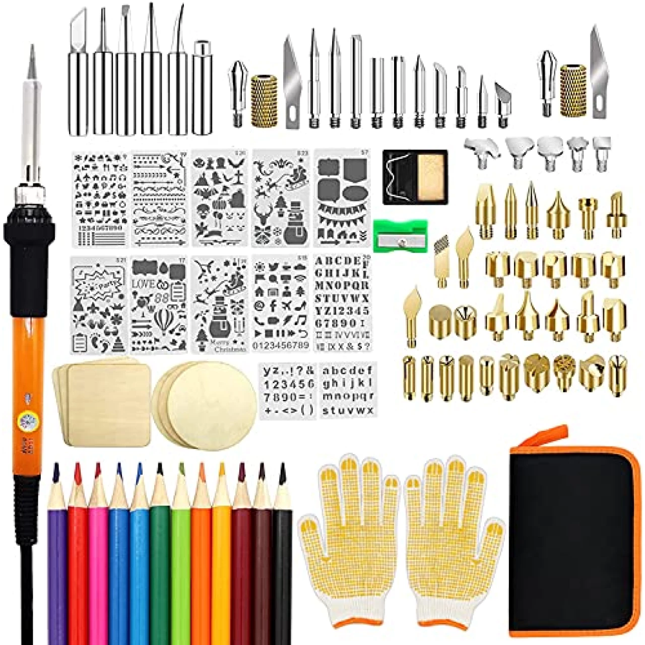 Wood Burning Kit, Adjustable Temperature, 110 Pieces