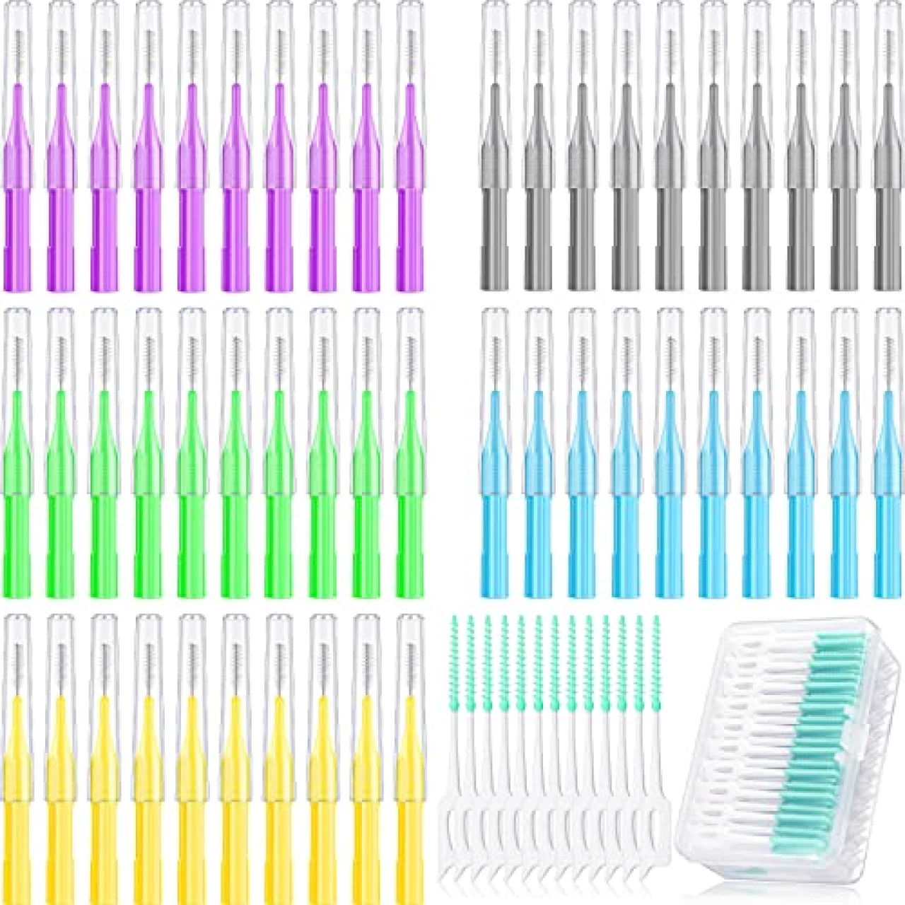 250 Pieces Braces Flossers Interdental Brush for Cleaner Tooth Toothpick Dental Teeth Flossing Head Oral Dental Hygiene Cleaning Tool Soft Dental Picks Refill Toothpick Cleaners (Bright Color)