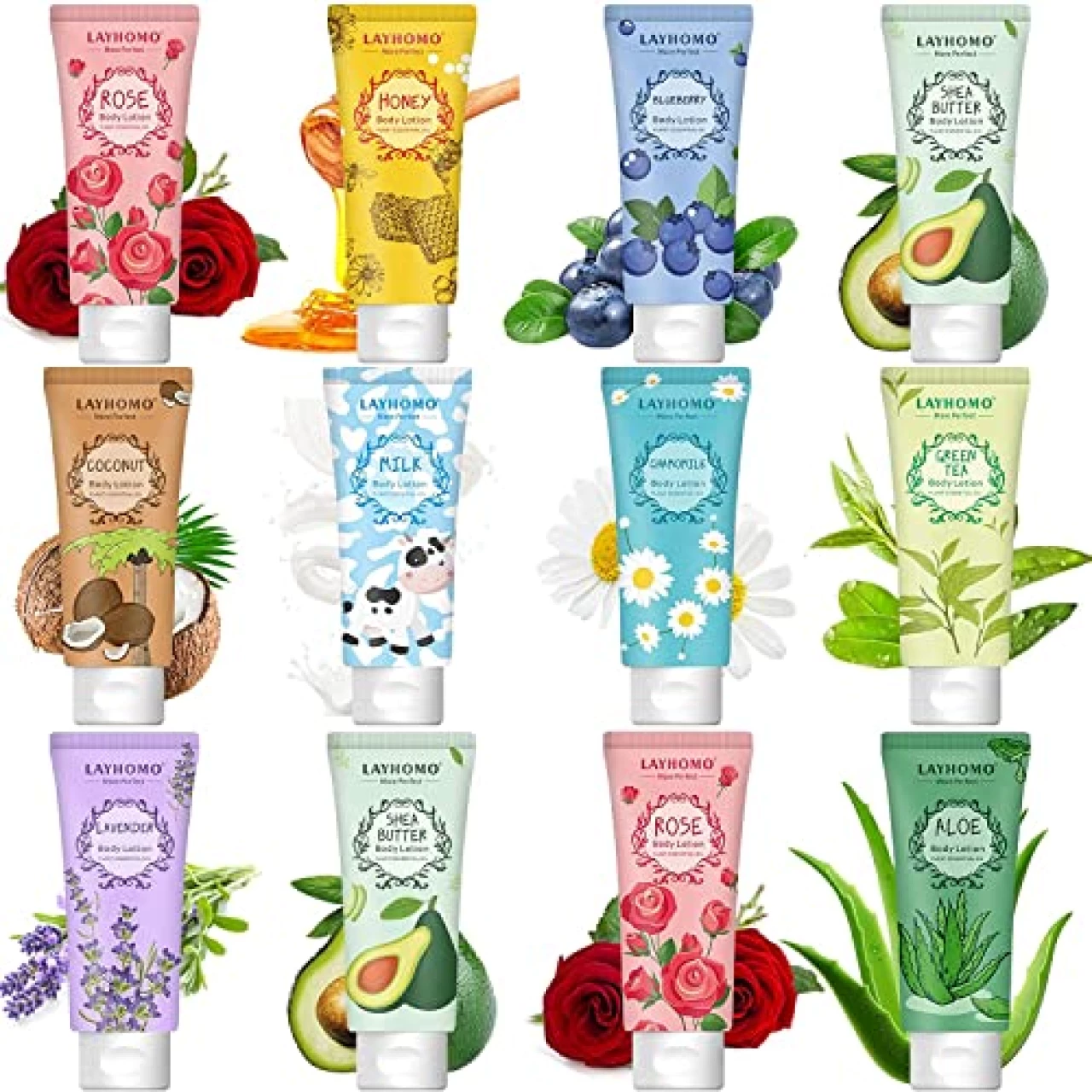 12 Pack Body Lotion Gift Set for Women