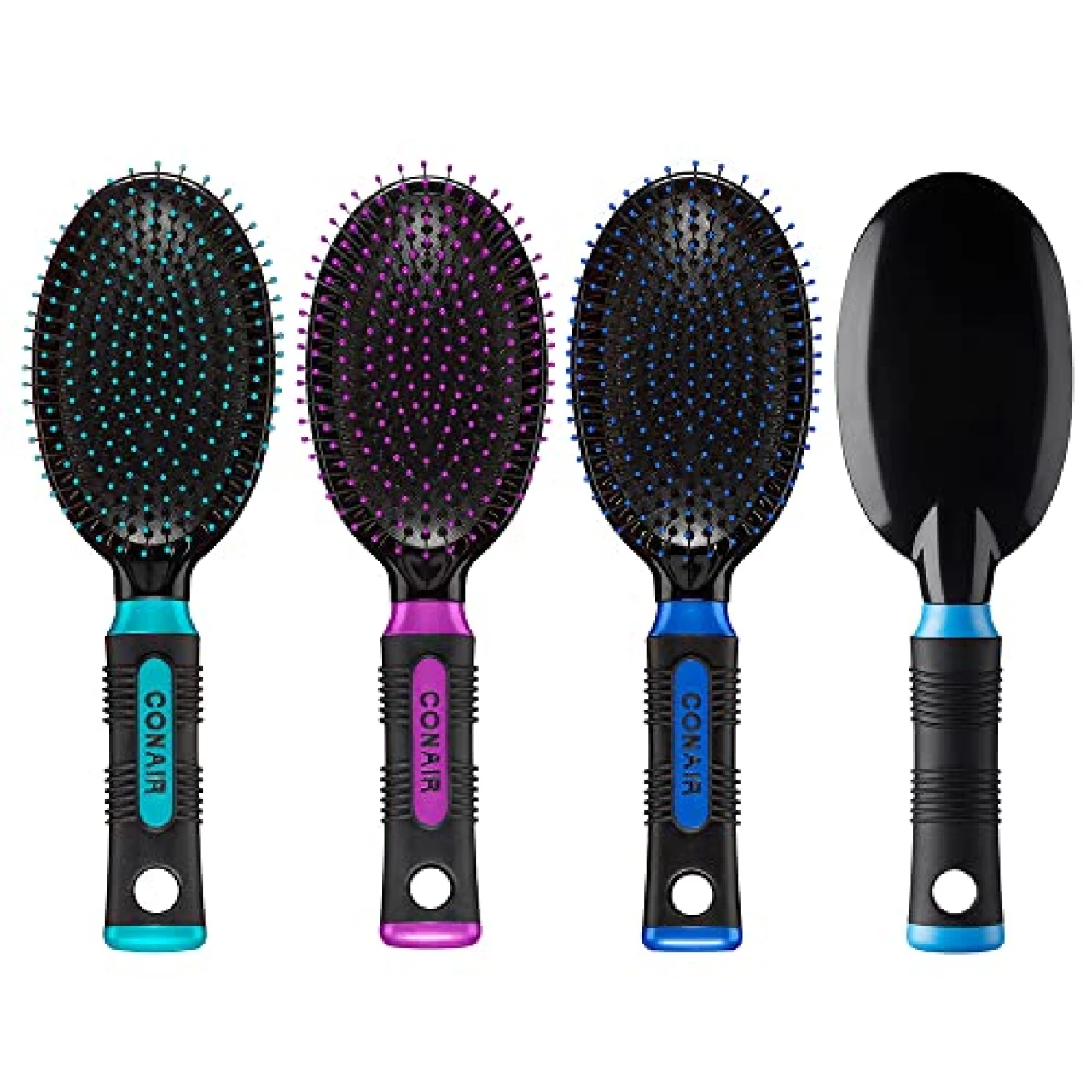 Conair Salon Results Hairbrush for Men and Women, Hairbrush for Everyday Brushing with Wire Bristles and Cushion Base, Color May Vary, 1 Pack