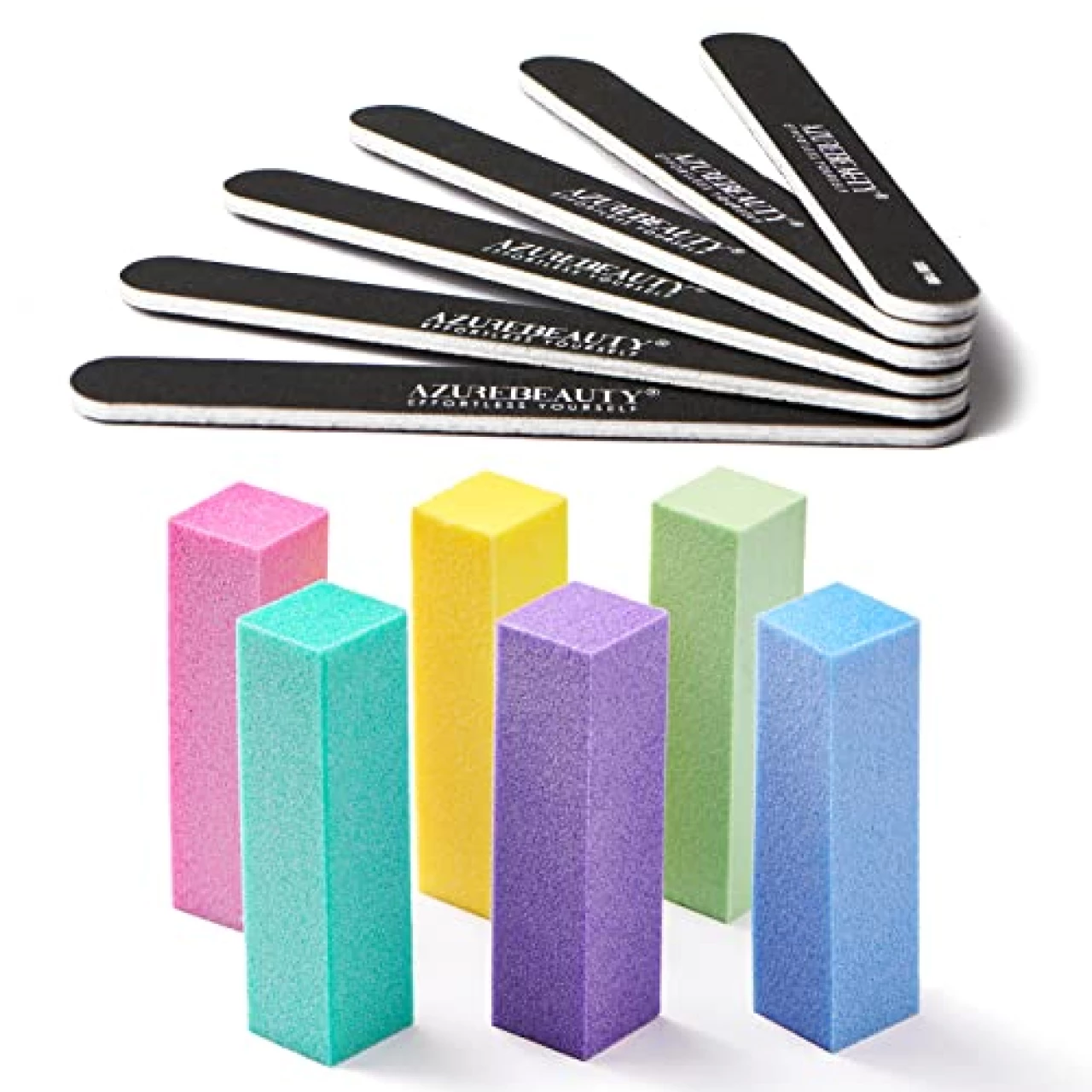Nail Files and Buffers, AZUREBEAUTY 12Pcs Professional Manicure Tools Kit