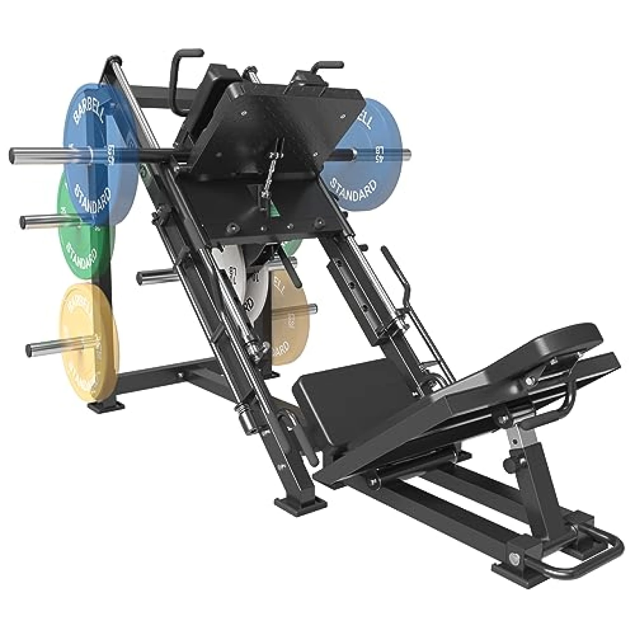 GMWD Leg Press Machine, Leg Press Hack Squat Combo with Linear Bearing, 2000lb Weight Capacity