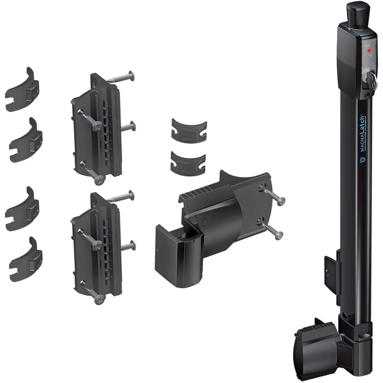 D&amp;D Technologies ML3TPKA+ML3RPK MagnaLatch Top Pull for Round Posts, Pool &amp; Child Safety Magnetic Gate Latch