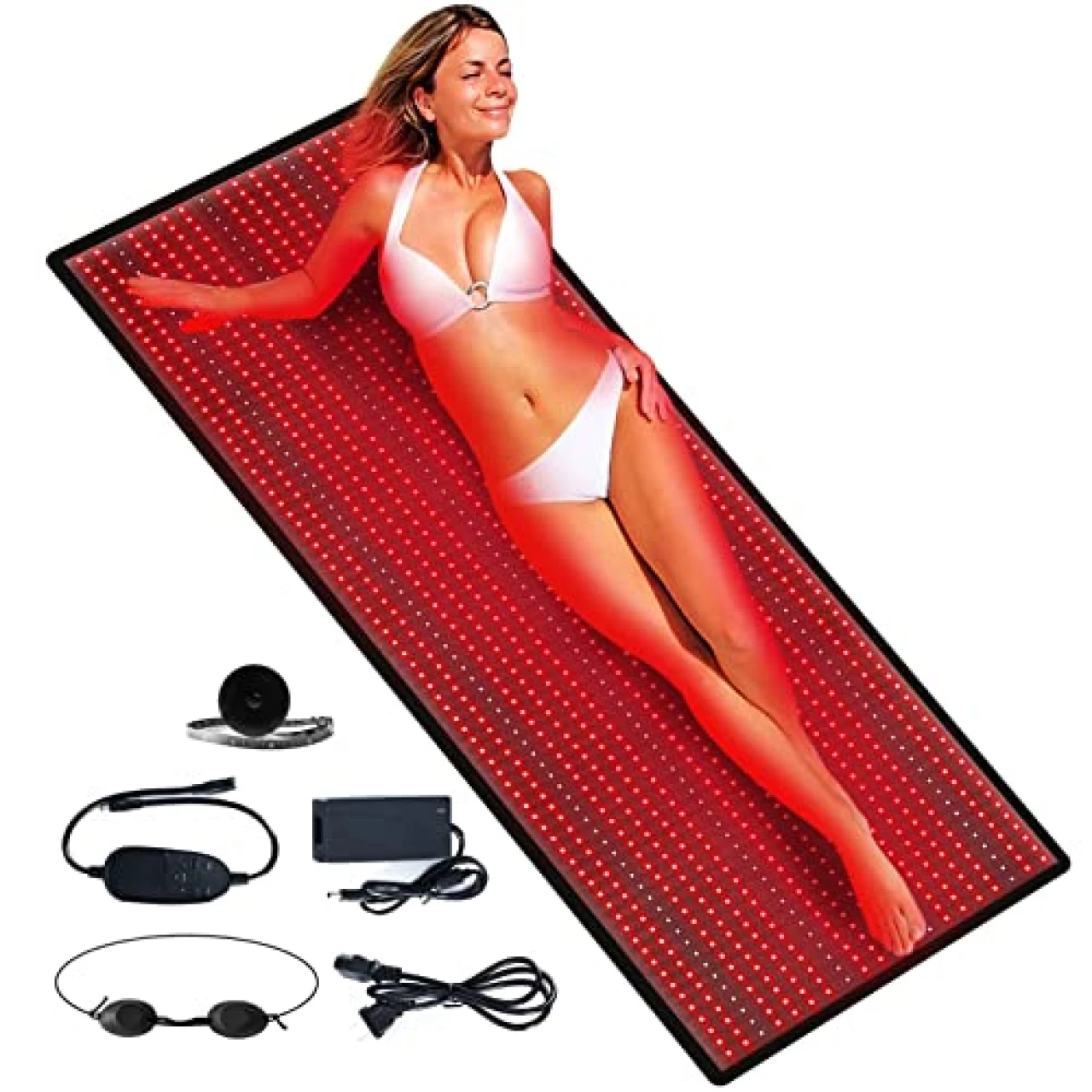 Red Light Therapy Mat- Near-Infrared Light Therapy for Full Body, 660nm Red Light and 850nm Infrared Light for Back Pain
