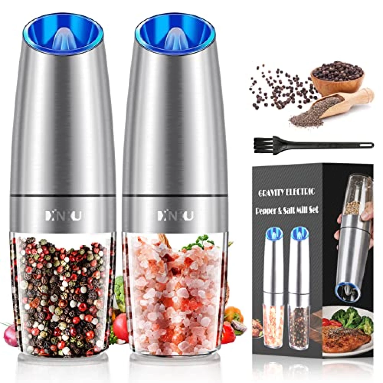 Gravity Electric Salt and Pepper Grinder Set