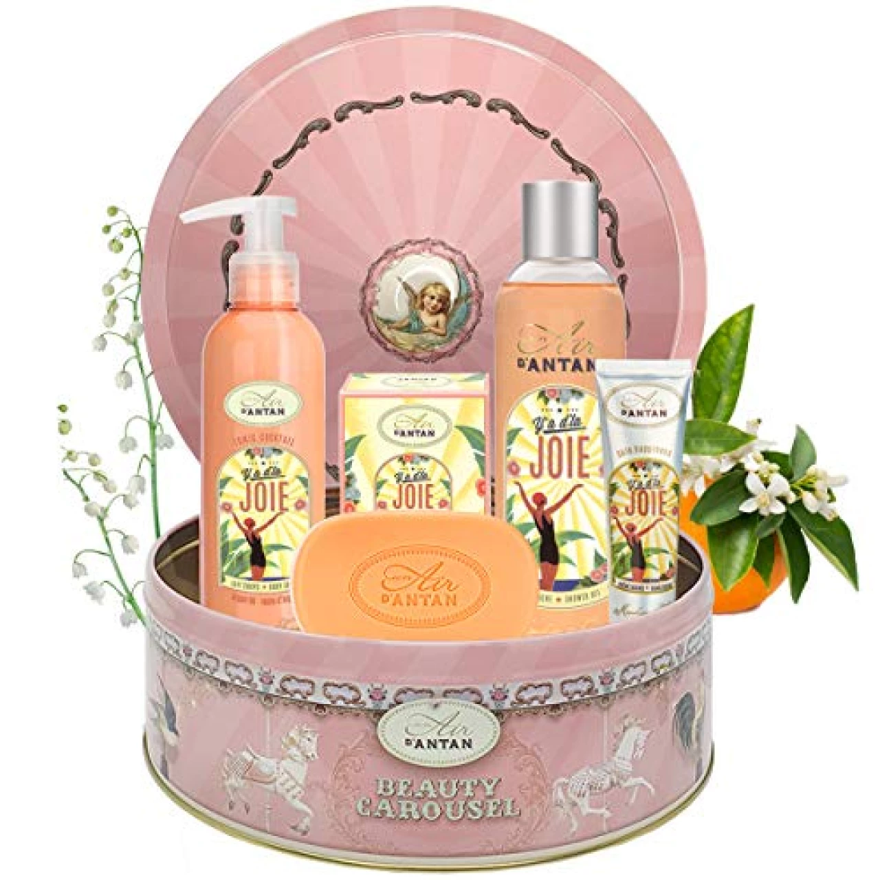 Un Air d&rsquo;Antan Christmas Gift Idea: Spa Gift Basket for Women - 4-piece French Bath Gift Set