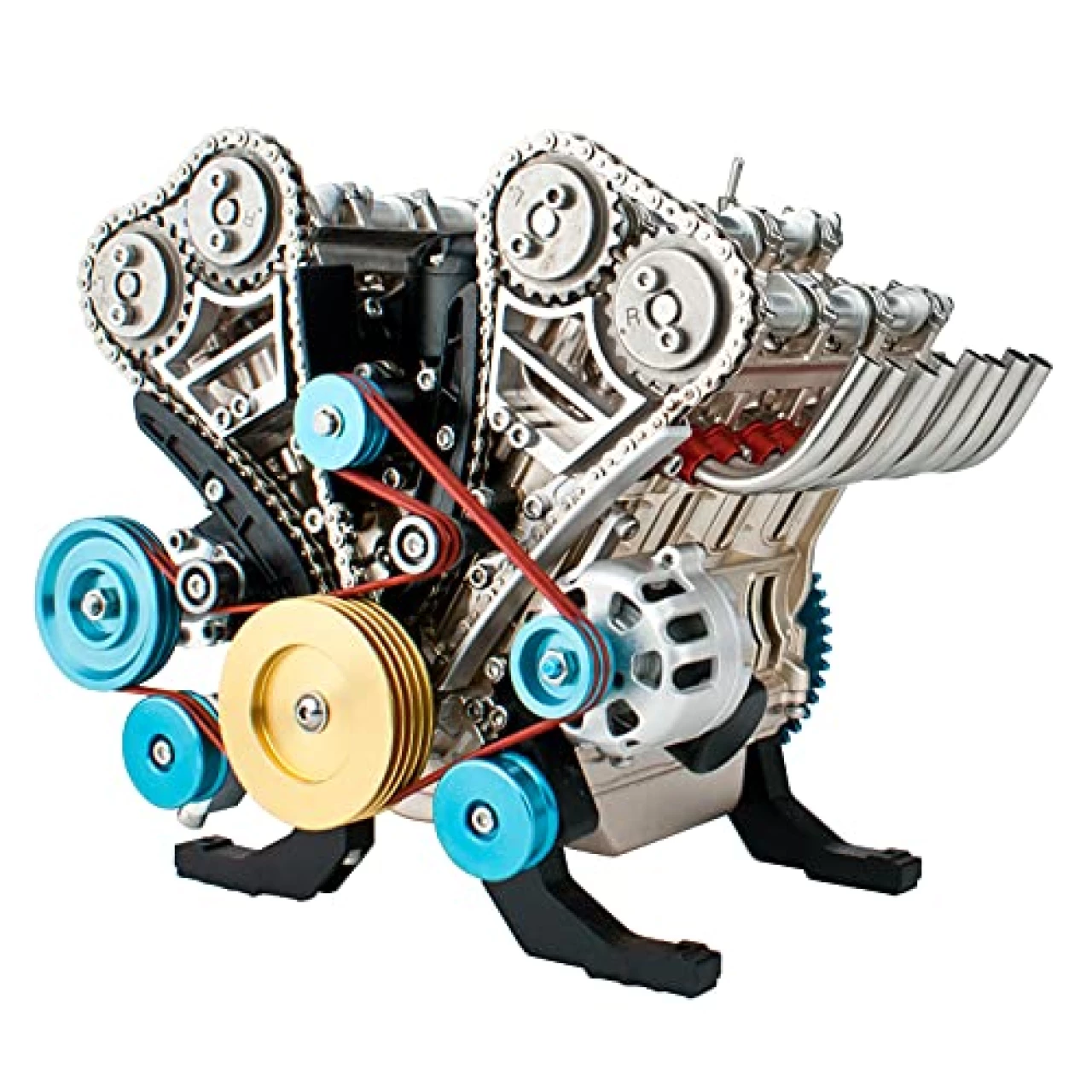 DjuiinoStar Vehicle Engine Model Assembly Kit (350+ Pieces Components, 3 Hours Assembly Time)