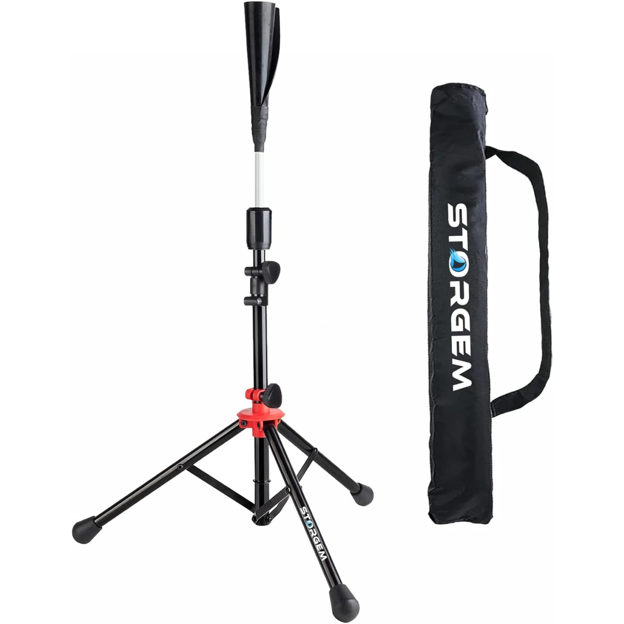 Storgem Batting Baseball tee Softball, Easy to Adjustable Height,Portable Tripod Stand Base Tee for Hitting Training Practice,with Carrying Bag