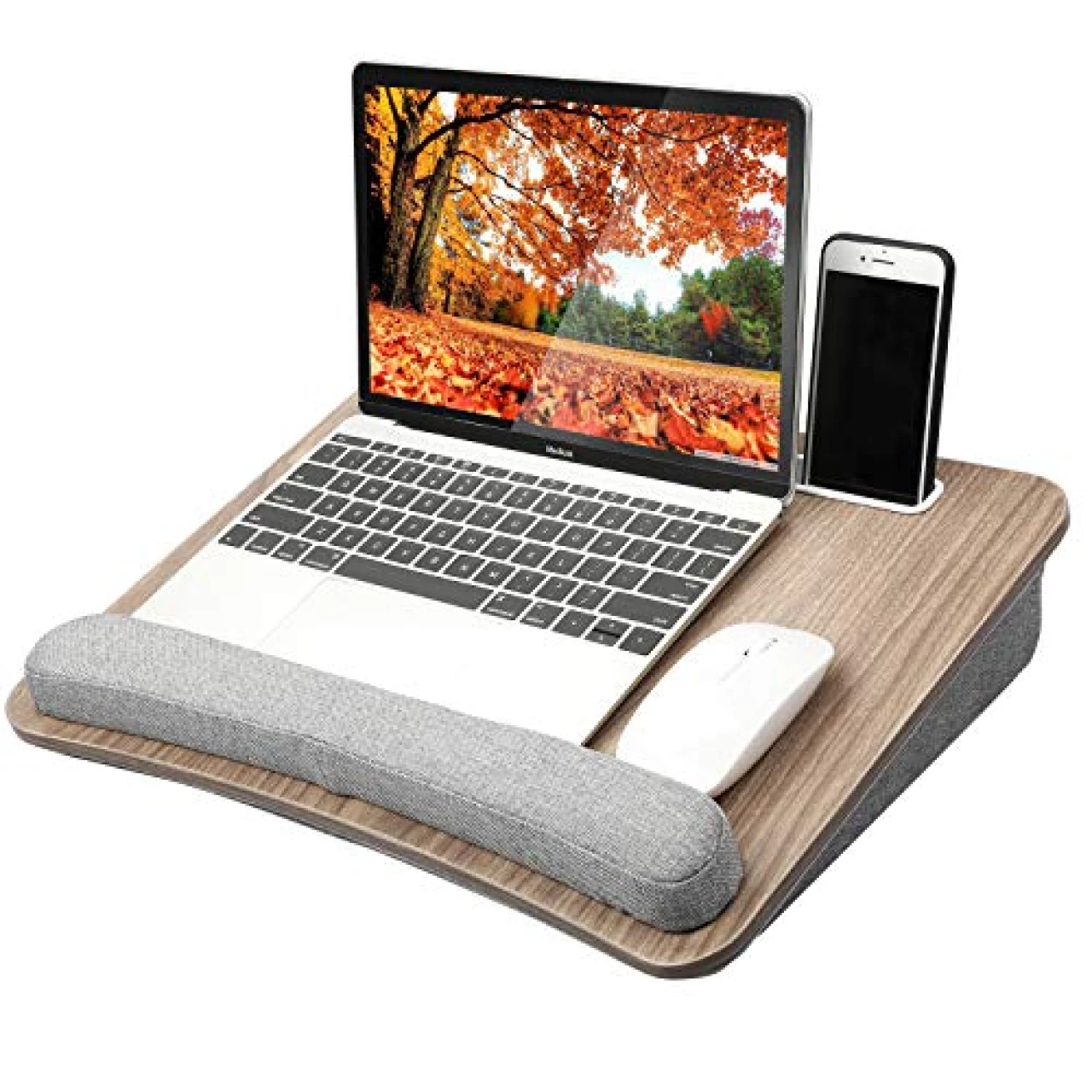 HUANUO Portable Lap Laptop Desk with Pillow Cushion, Fits up to 15.6 inch Laptop
