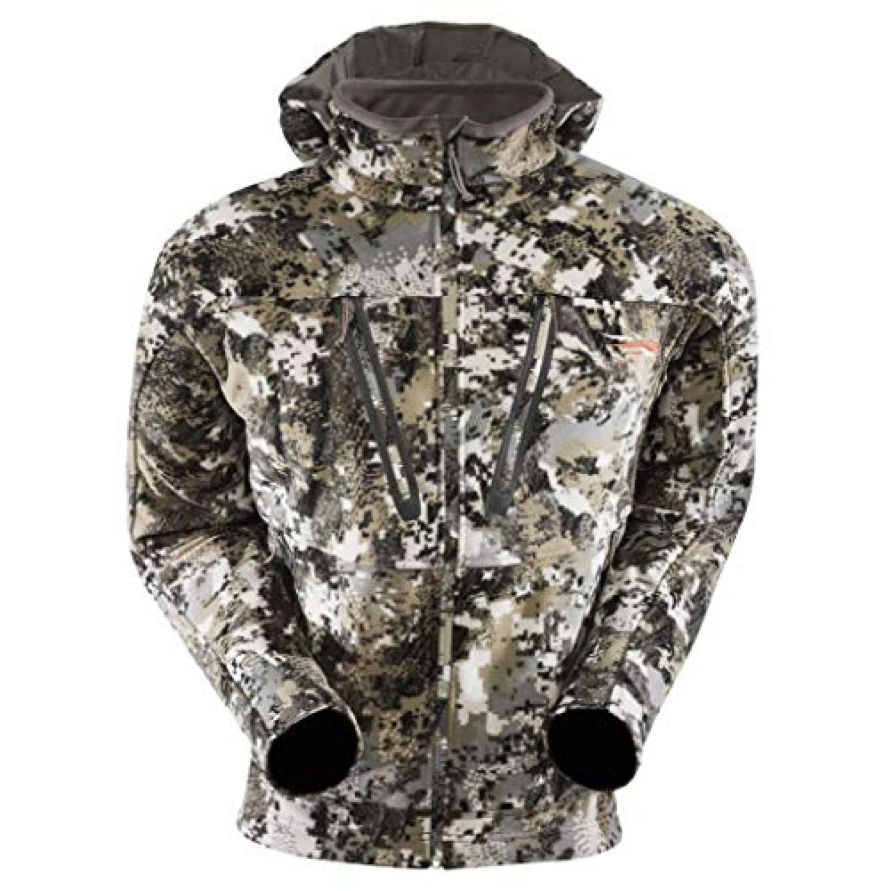 SITKA Gear Men&rsquo;s Stratus Windstopper Water Repellent Ultra-Quiet Fleece Hunting Jacket with Removable Hood, Elevated II, Large