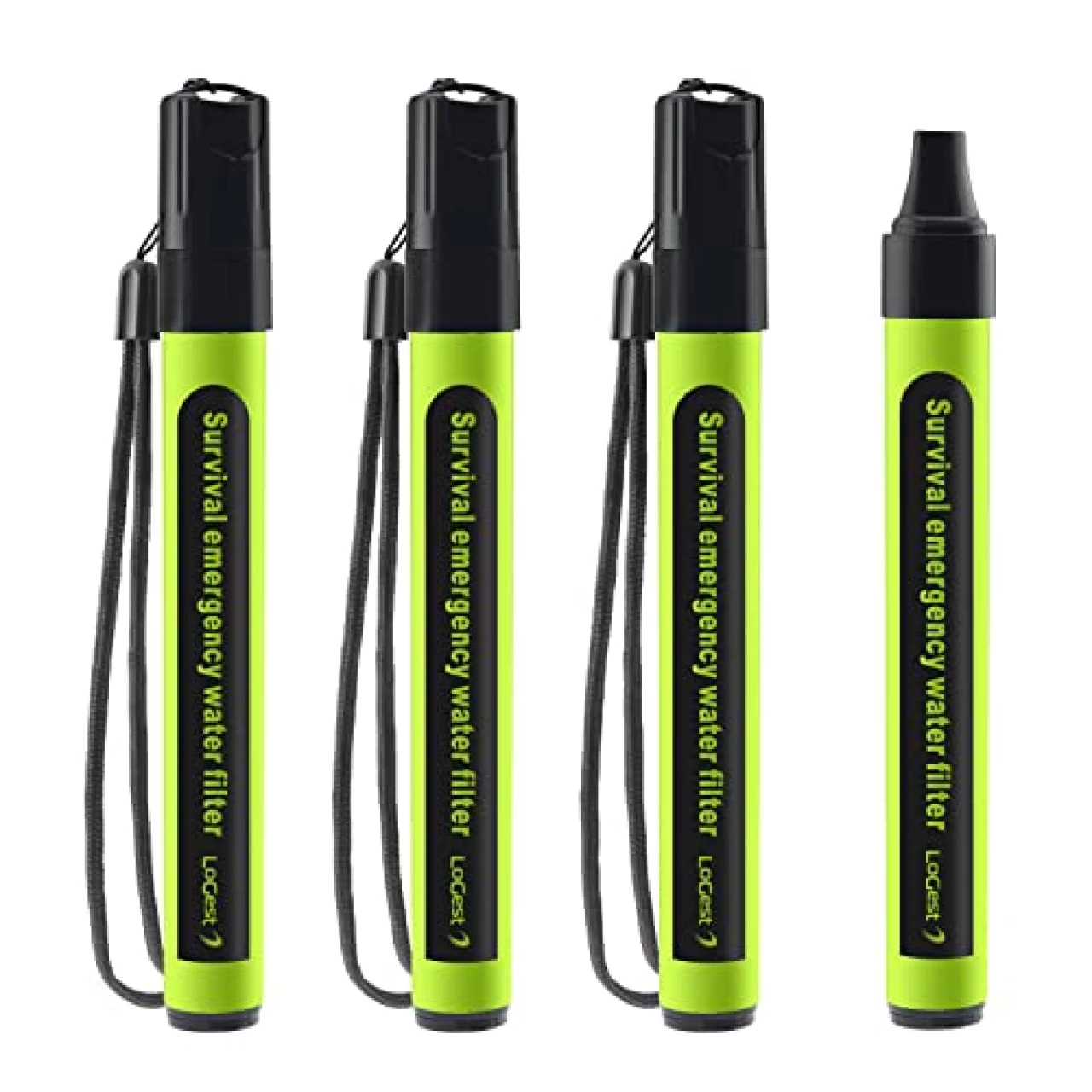 4 Pack Water Filter Straw - Portable Personal Water Filtration