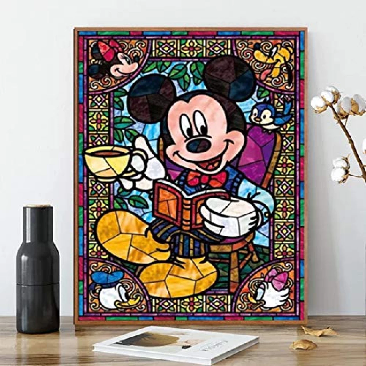 Karyees Disney Paint by Numbers Disney Mickey Mouse Paint by Numbers Mickey DIY Canvas Paint by Numbers Mickey Mouse Acrylic Painting Kits Home Decor Disney Mickey Mouse Paint by Numbers Kits 16x20In