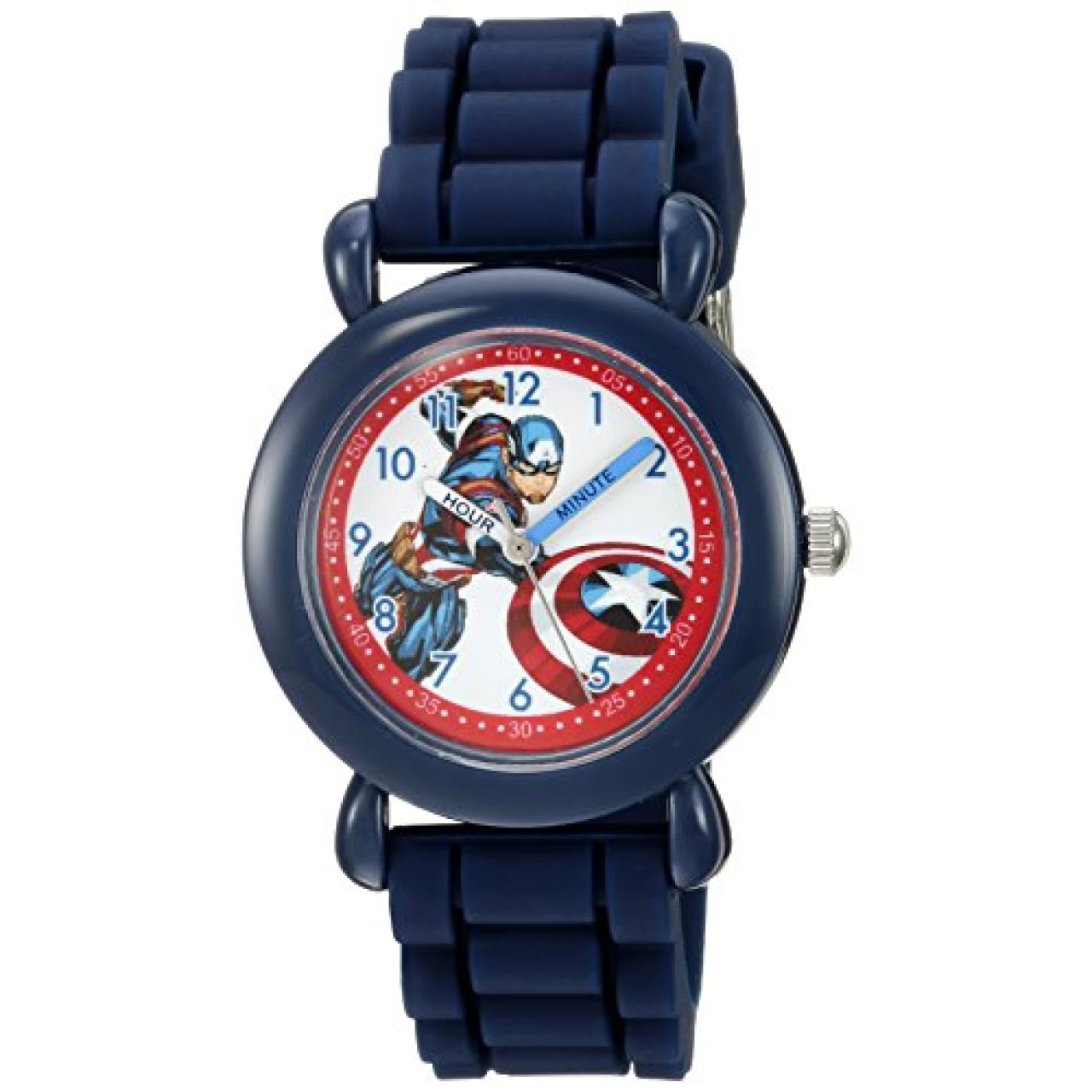 Marvel Kids&rsquo; Plastic Time Teacher Analog Quartz Silicone Strap Watch