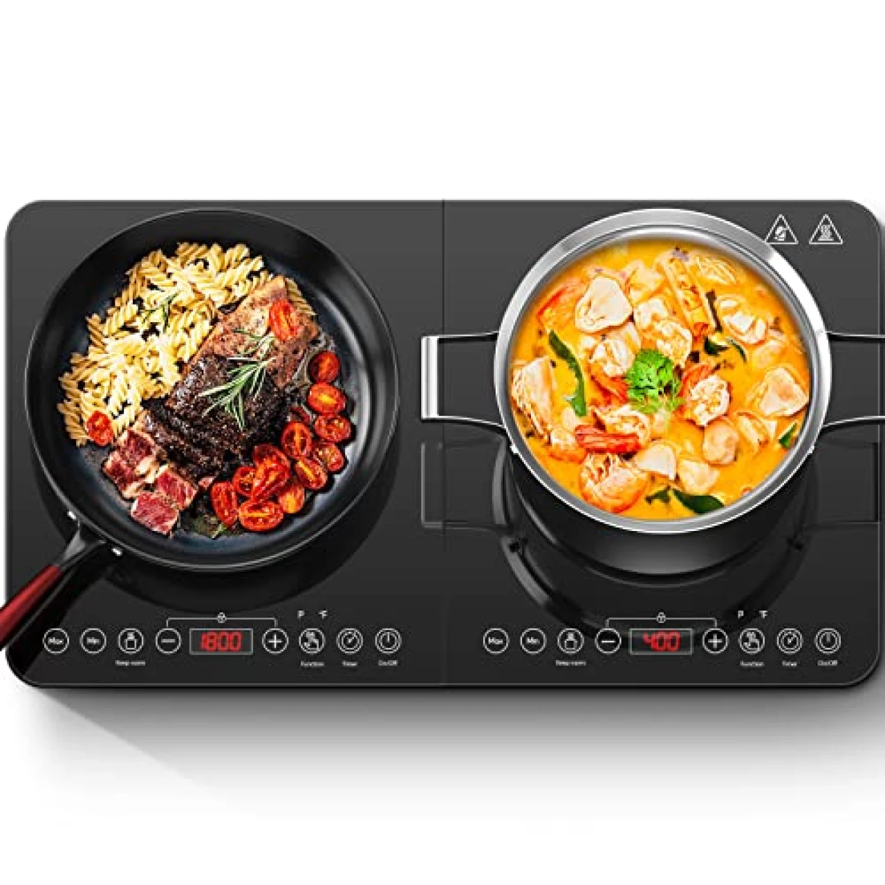 Aobosi Double Induction Cooktop,Portable Induction Cooker